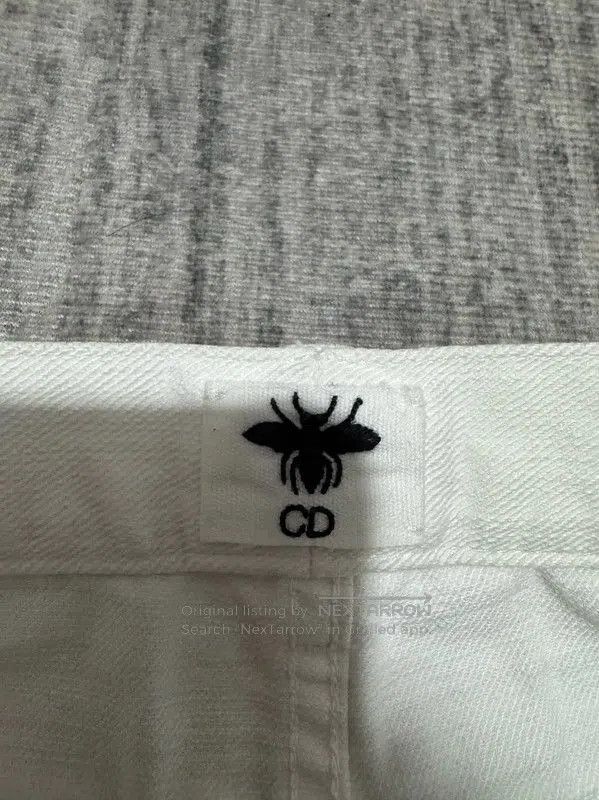 Dior Dior White Cotton Embroidered Casual Pants . Size 23" - 3 Thumbnail