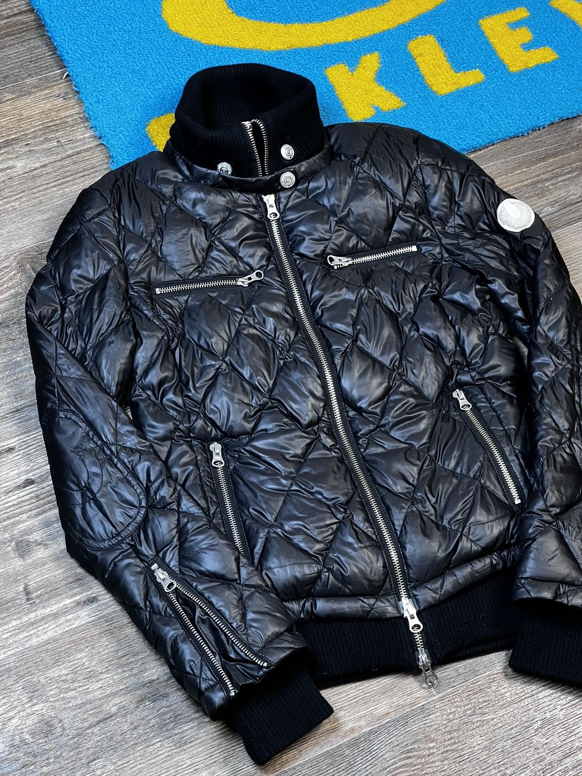 True Religion × Vintage True Religion Quilted Black Nylon Zipped Puffer Down Jacket Size XS / US 0-2 / IT 36-38 - 3 Thumbnail
