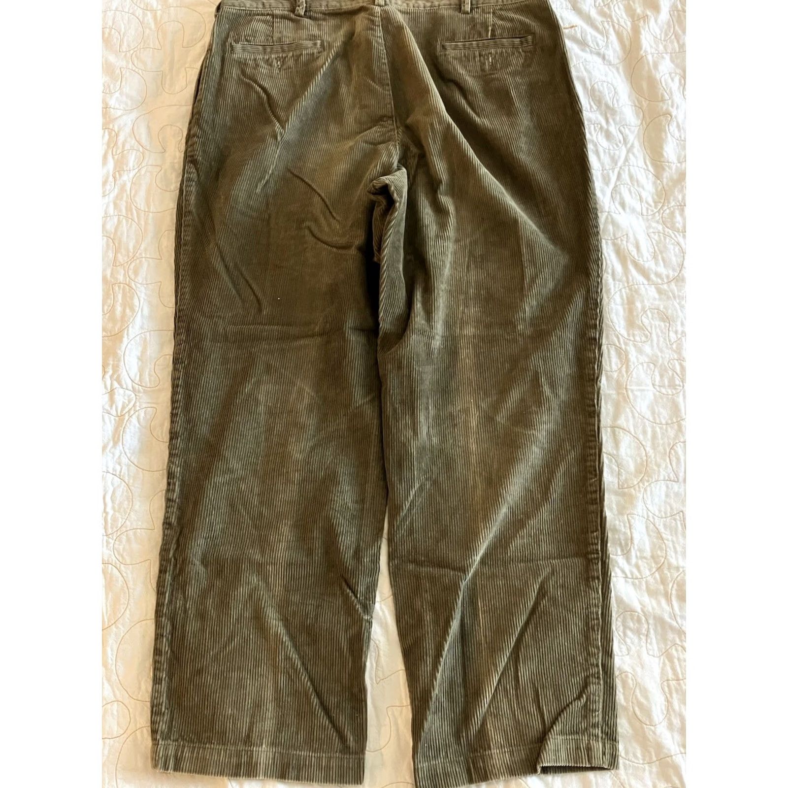 Vintage VINTAGE Trader Bay Men Corduroy Pants 40/29 Black Green Slim? Regular? Size US 40 / EU 56 - 2 Thumbnail