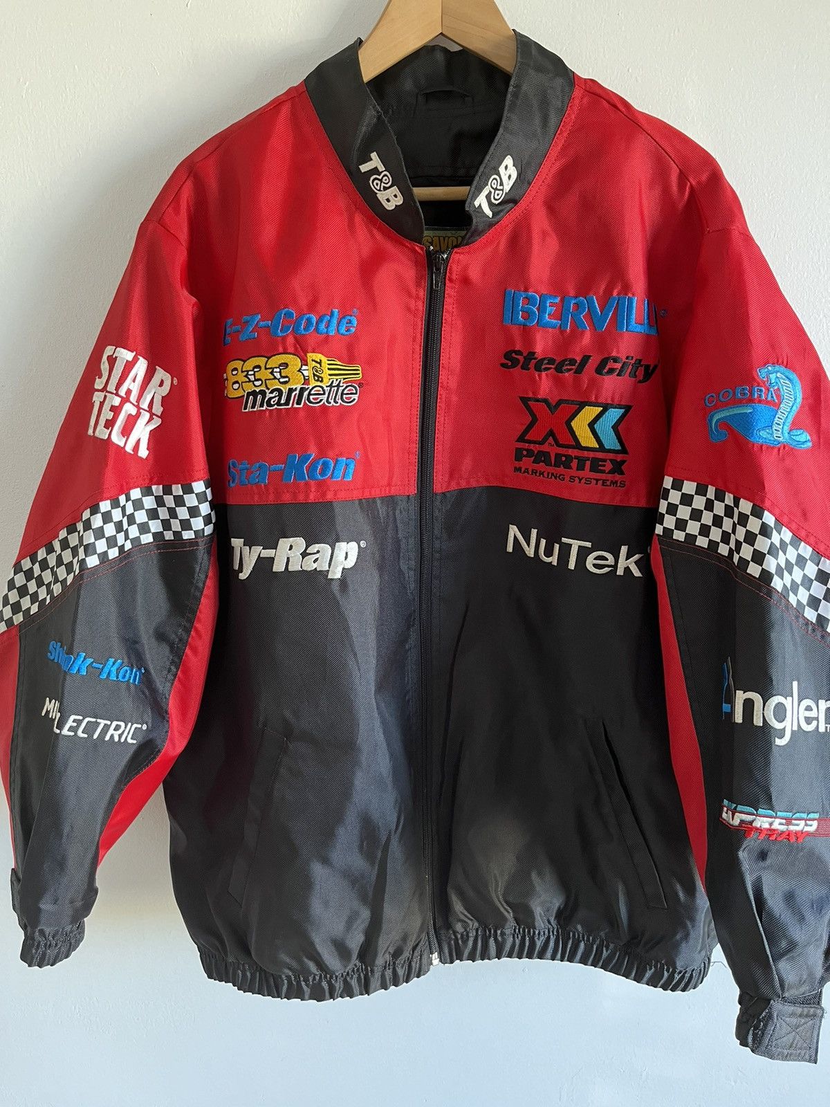 Vintage Vintage Y2K Saxon Racing Moto Patched Nylon Jacket Size US XL / EU 56 / 4 - 2 Thumbnail