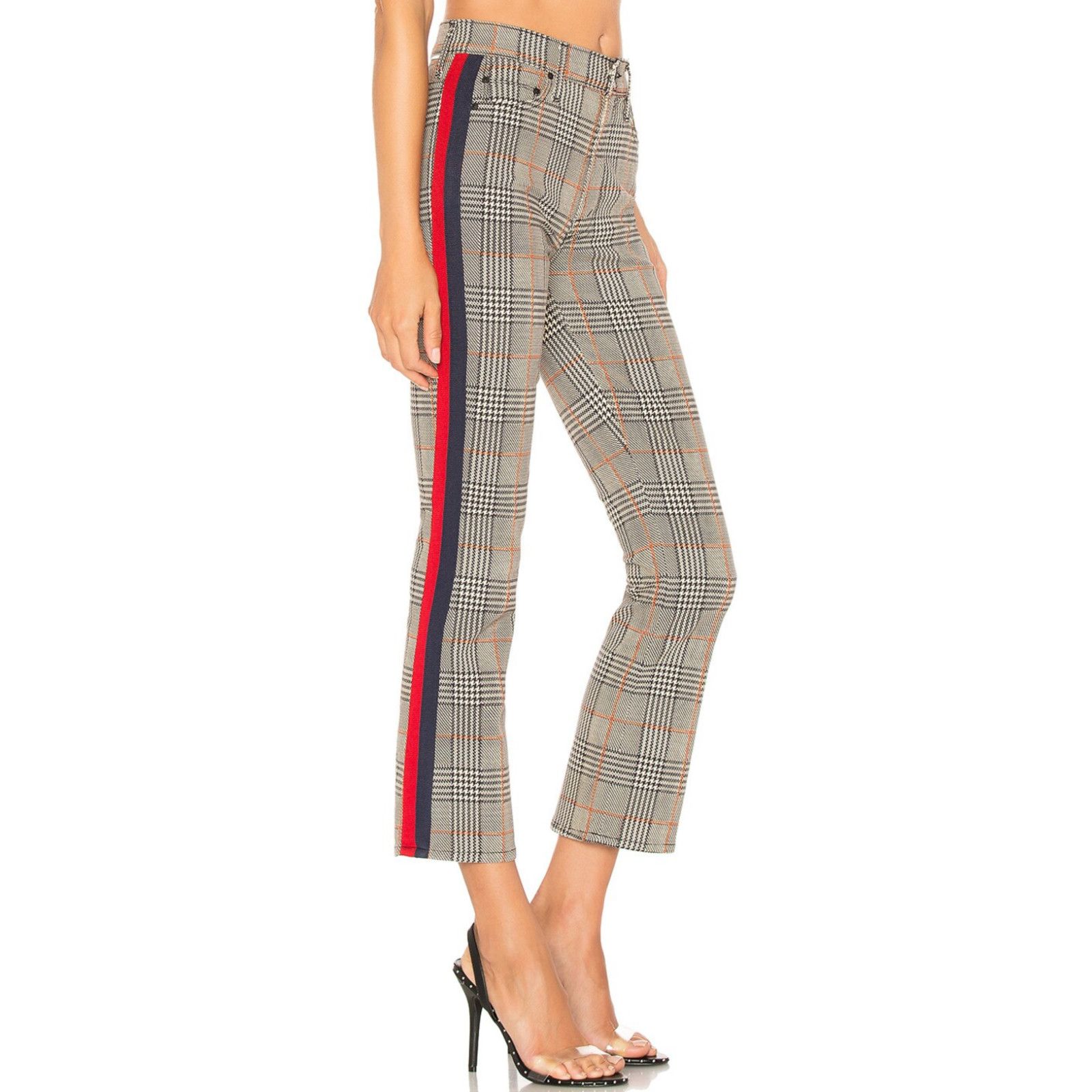 MOTHER Stretch Cotton Trouser With Embroidered Monogram