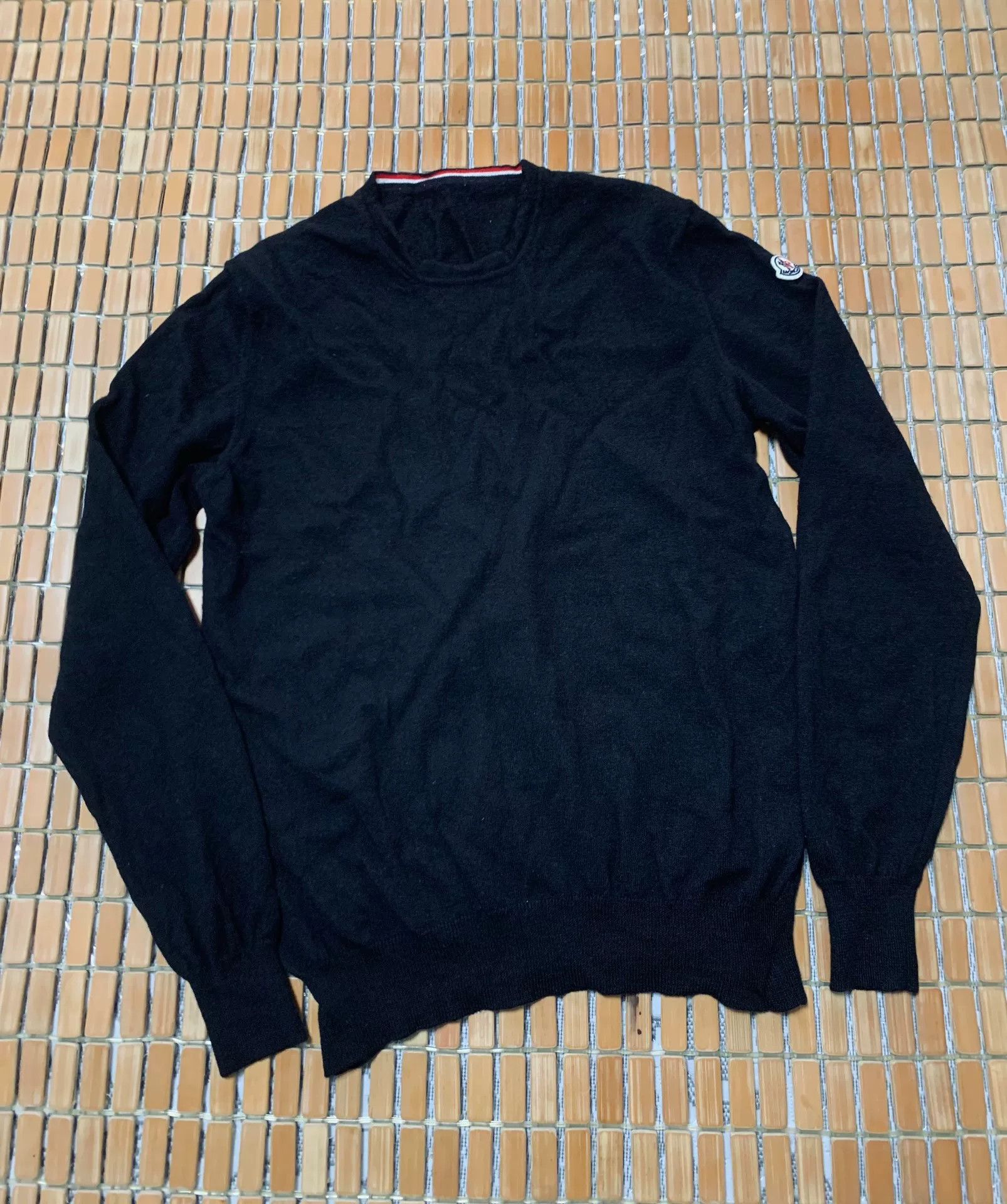 Moncler Moncler Classic Sleeve Logo Wool Sweater Size US M / EU 48-50 / 2 - 1 Thumbnail