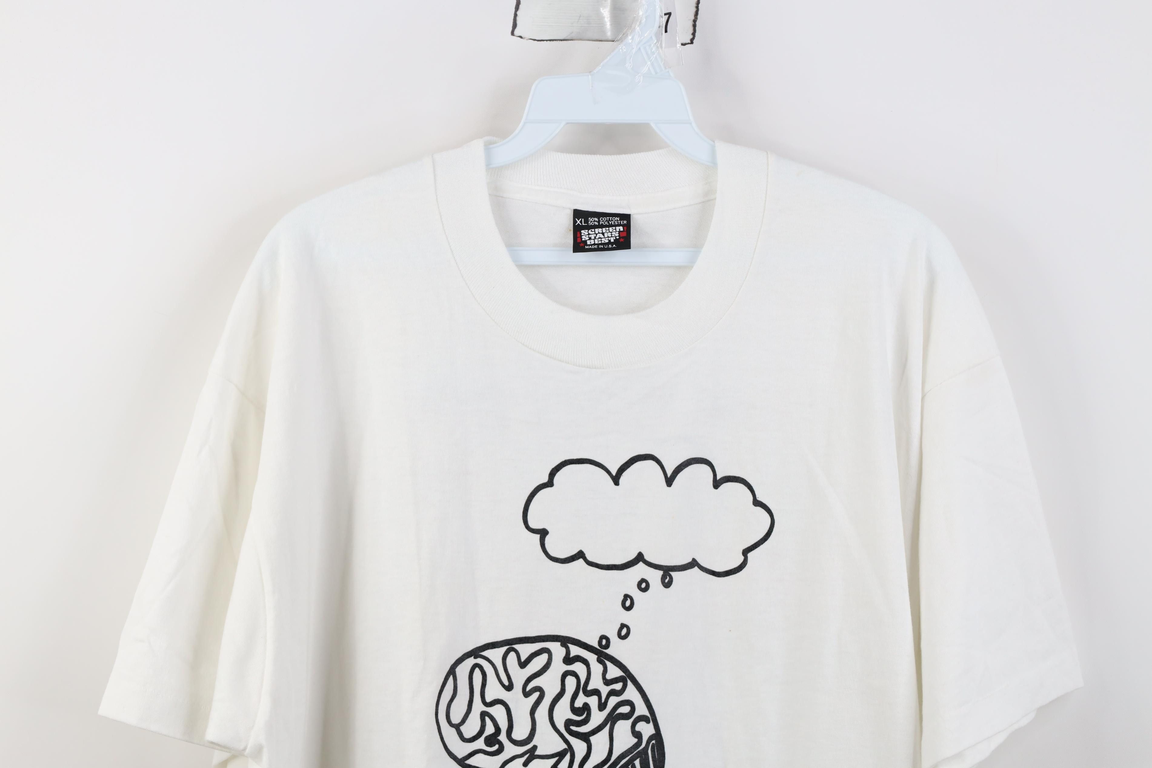 Vintage Vintage 90s Streetwear Writers Club Brain Secretions T-Shirt Size US XL / EU 56 / 4 - 2 Thumbnail