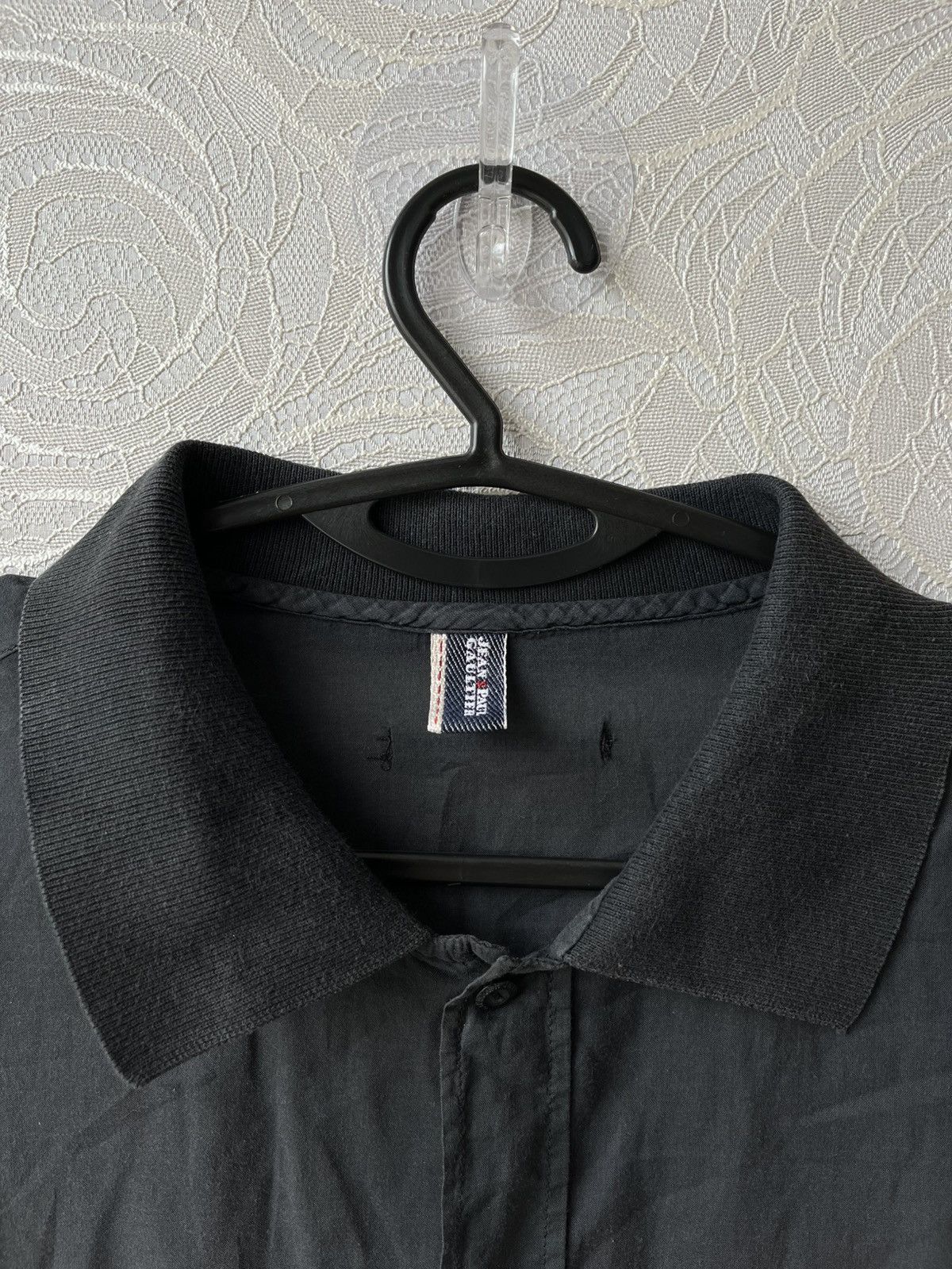 Jean Paul Gaultier × Vintage Jean Paul Gaultier 90s Washed Black Short Sleeve Shirt Rare Size US M / EU 48-50 / 2 - 6 Thumbnail
