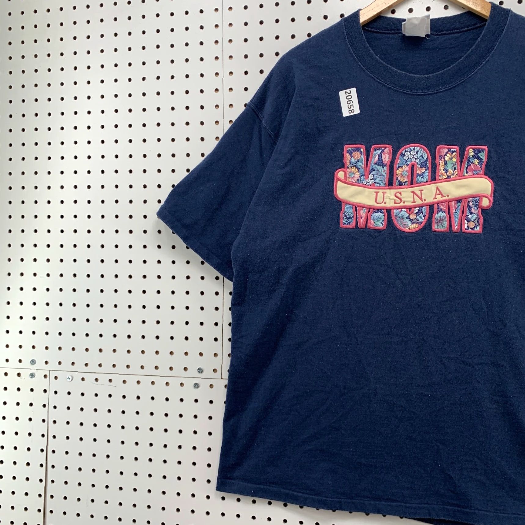 Vintage VINTAGE 90s USNA MOM Shirt Womens XL Navy Blue Floral Single Stitch 23x30 Size XL / US 12-14 / IT 48-50 - 3 Thumbnail
