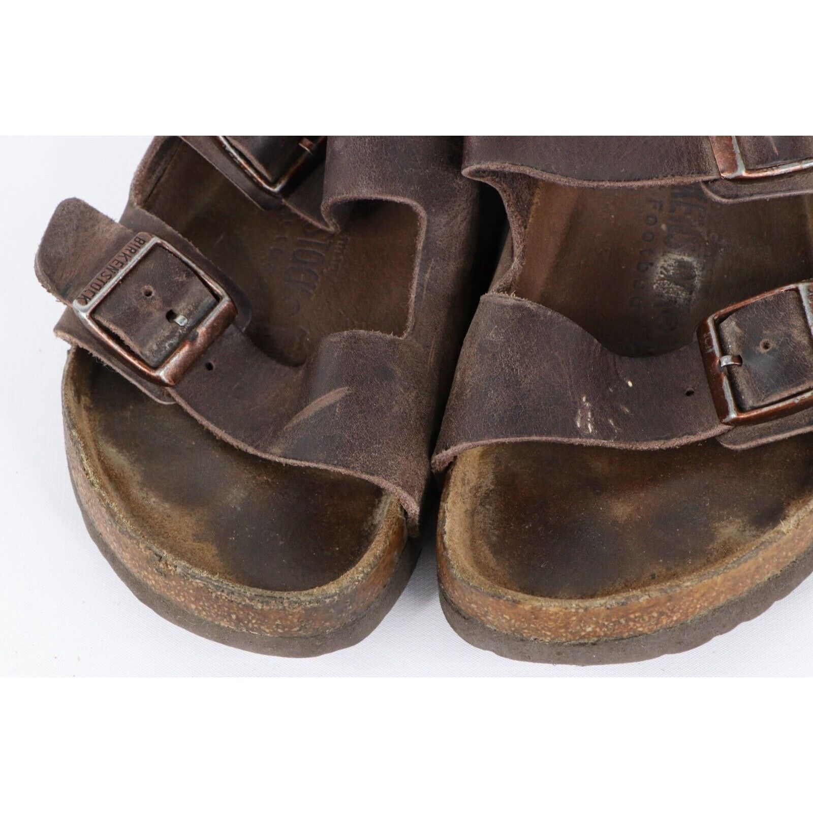Birkenstock × Vintage Vintage Birkenstock Distressed Leather Buckle Sandals Size US 5 / IT 35 - 3 Thumbnail