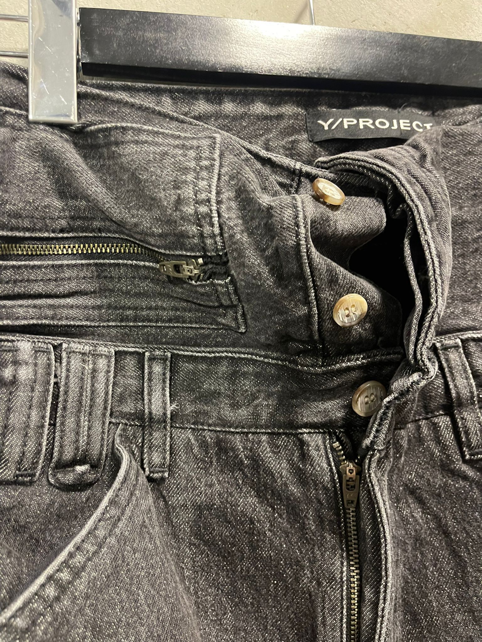 Y/Project Y/Project Pilot Pop-Up Denim Black Jeans Size US 30 / EU 46 - 8 Thumbnail