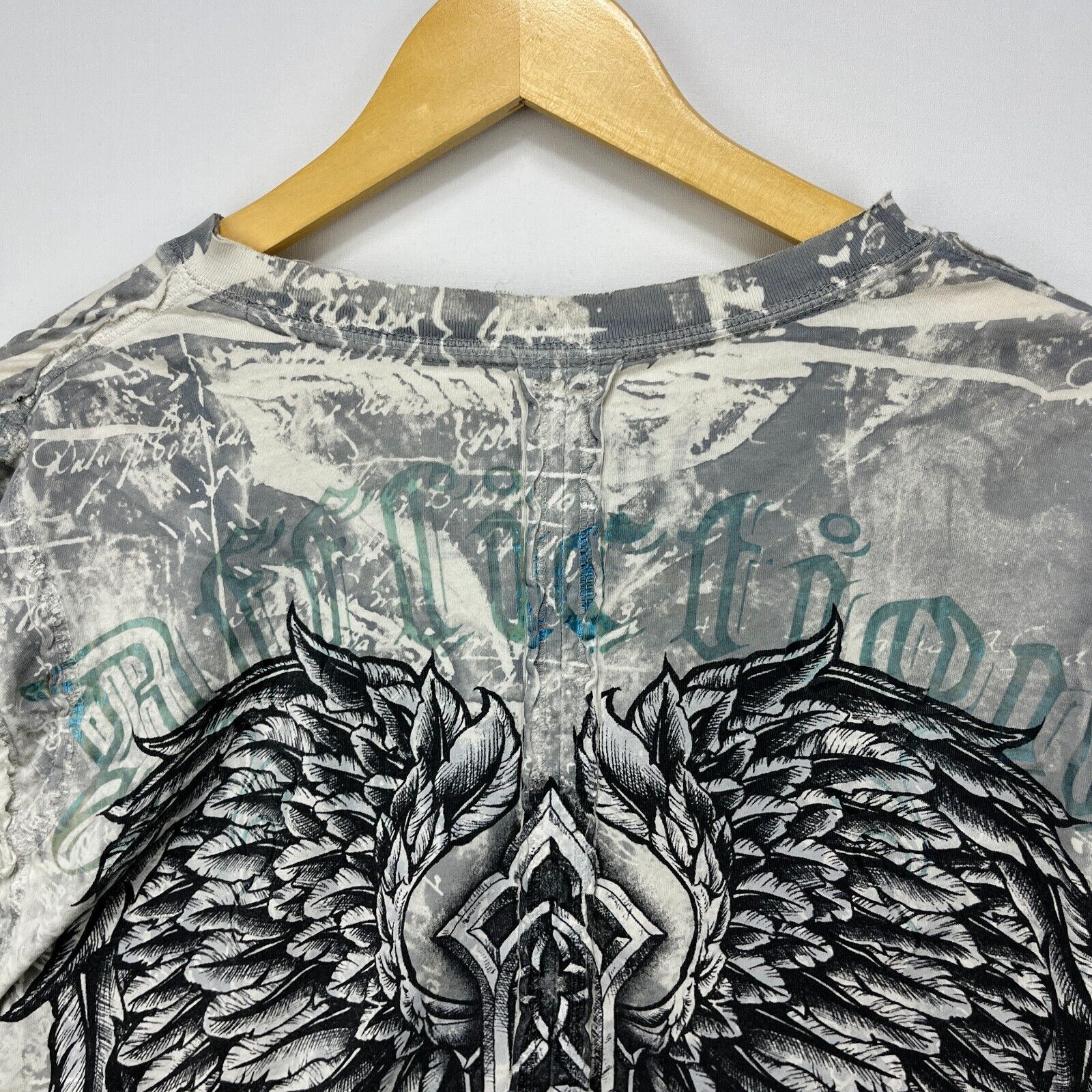 Affliction × Vintage Vintage Y2K Flex Affliction Cross Wings Long Sleeve Large Size US L / EU 52-54 / 3 - 3 Thumbnail