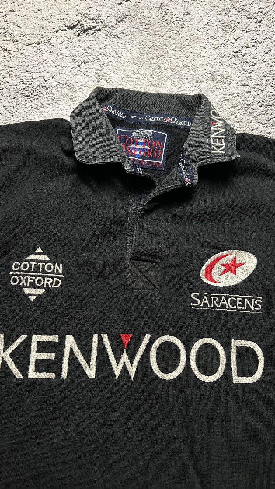 Oxxford Clothes 1997-1999 Saracens rugby jersey by cotton oxford Size US M / EU 48-50 / 2 - 3 Thumbnail
