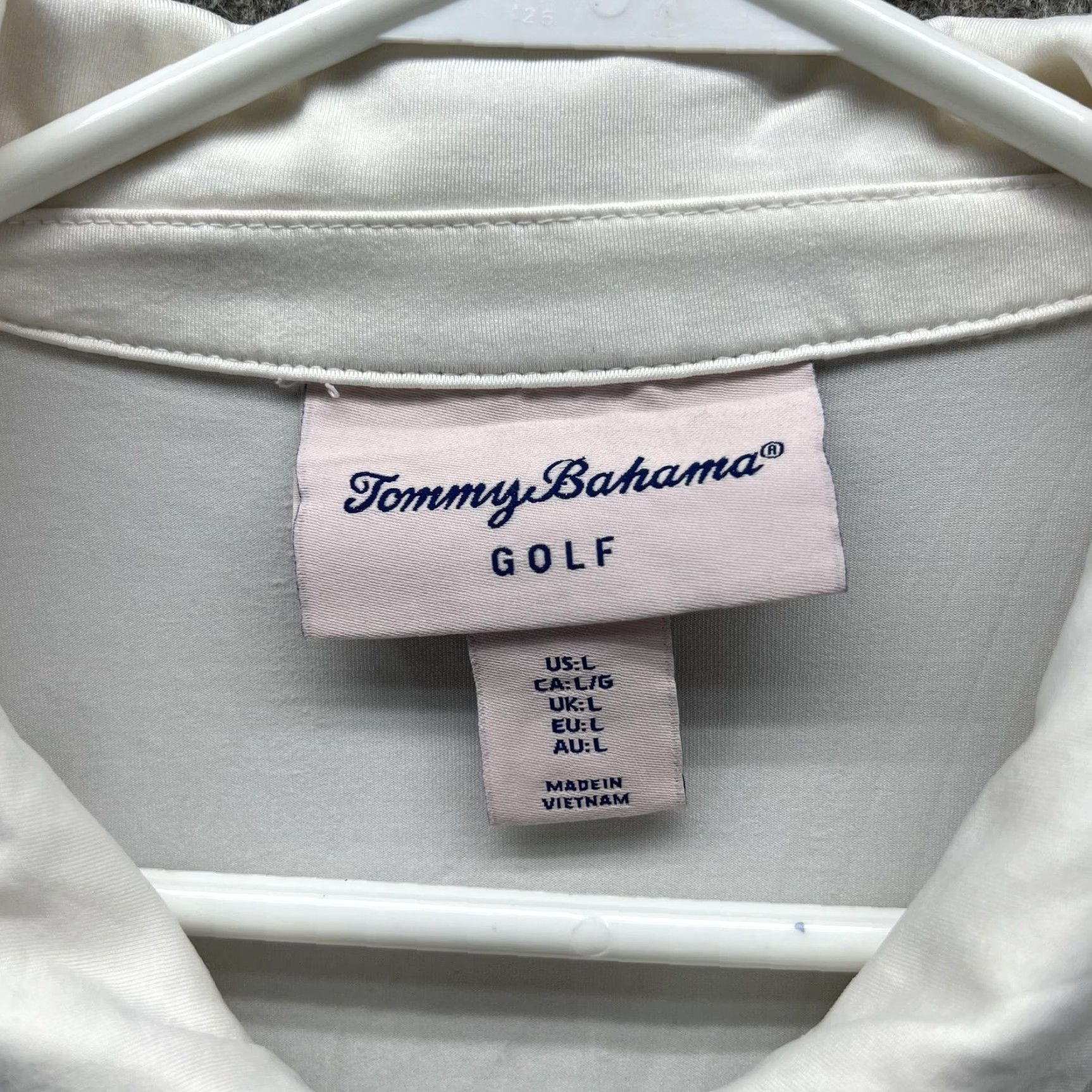 Tommy Bahama Tommy Bahama Golf Polo Shirt Womens Large White Stretch Quarter Zip Top Size L / US 10 / IT 46 - 3 Thumbnail