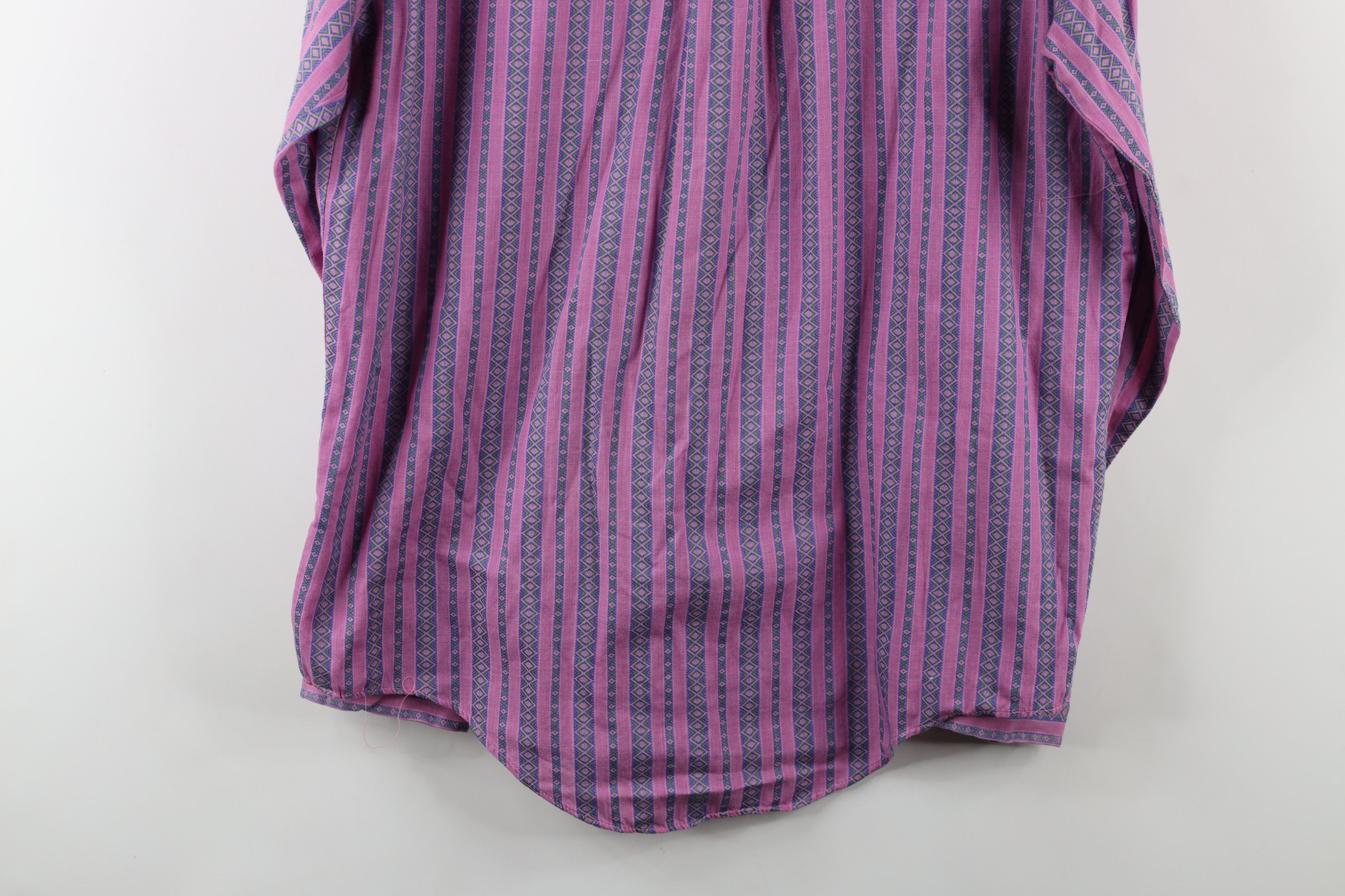Vintage Vintage 60s Fruit of the Loom Striped Collared Button Shirt Size US L / EU 52-54 / 3 - 11 Thumbnail