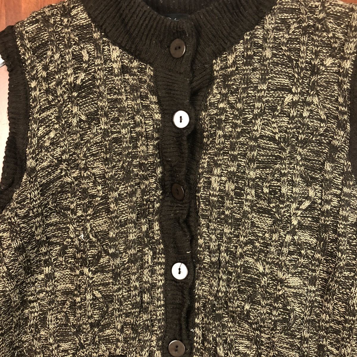 Japanese Brand Relinon Brown Cardigan vintage knitwear Vest #7492 Size L / US 10 / IT 46 - 5 Thumbnail