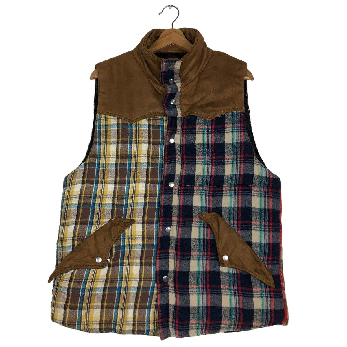 Japanese Brand 🔥VINTAGE TANK TOP PUFFER TARTAN DESIGN BOBSON USA Size US L / EU 52-54 / 3 - 1 Thumbnail