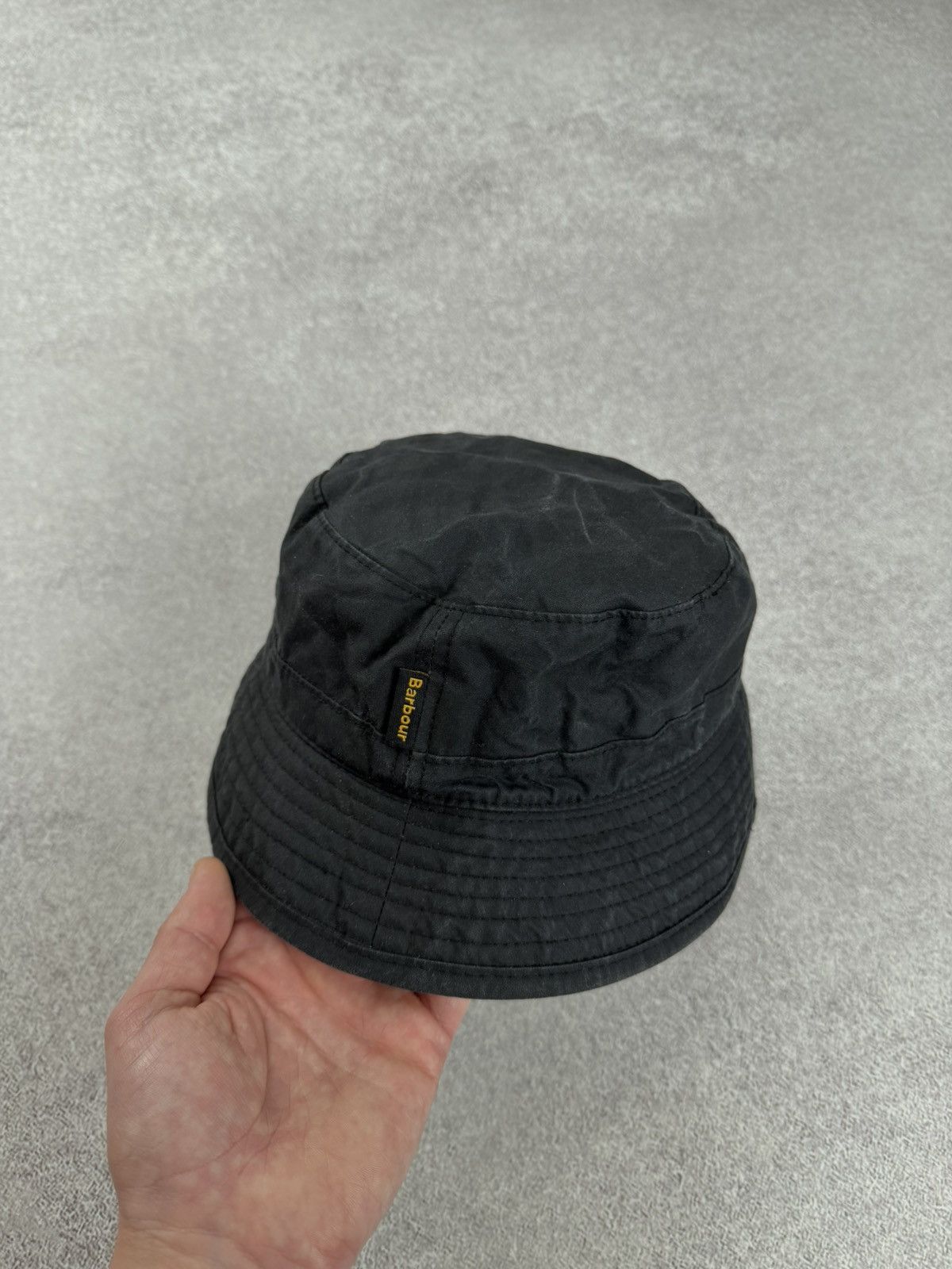 Barbour Barbour Waxed Bucket Hat Black Unisex Size S Size ONE SIZE - 2 Thumbnail