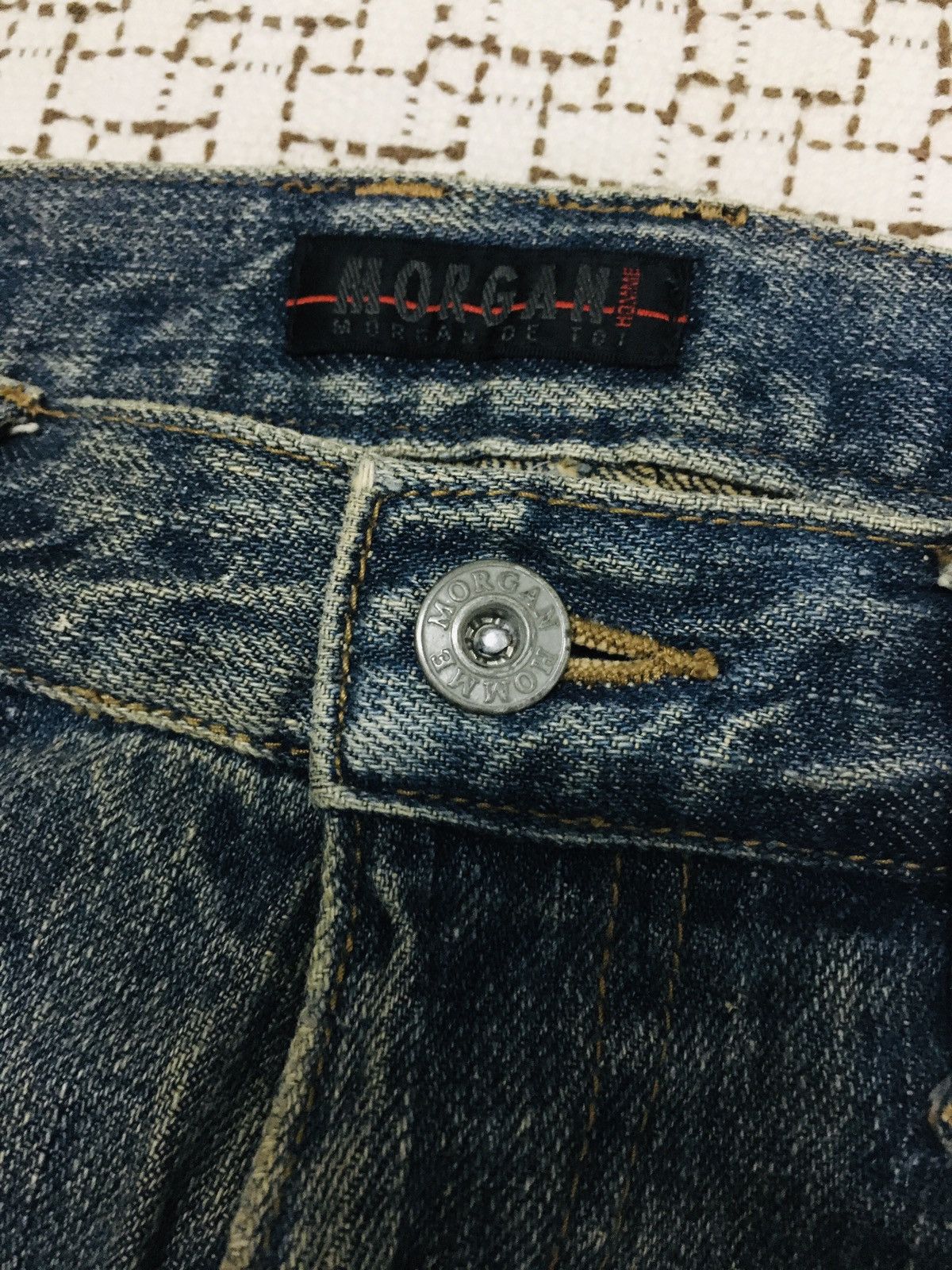 Morgan Homme Morgan Homme Distressed Spiral Cut Jeans (Y01) Size US 32 / EU 48 - 14 Thumbnail