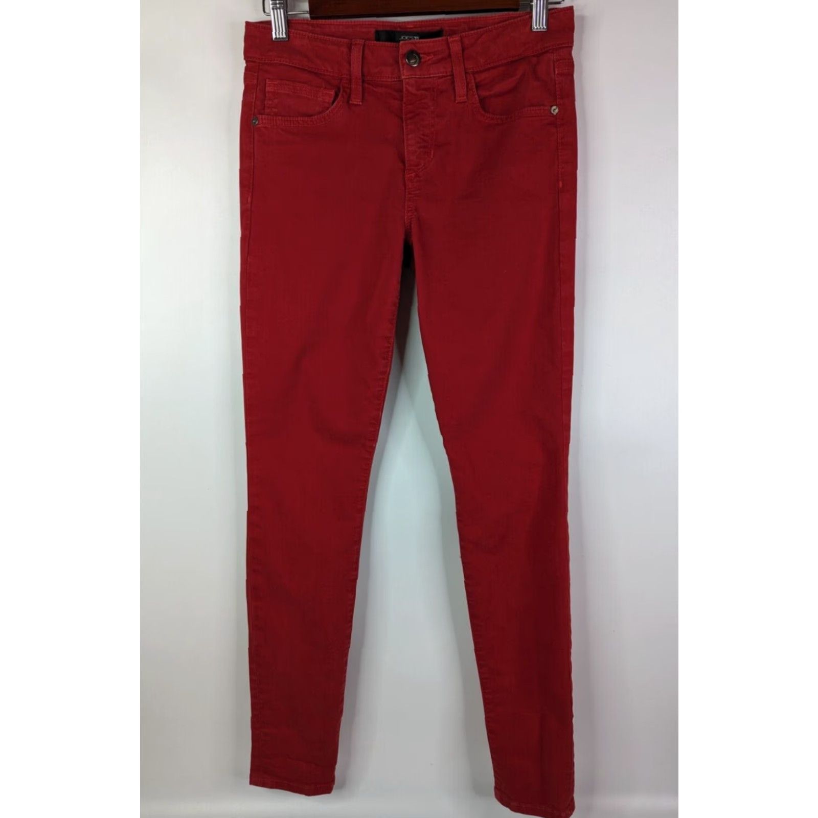 Vintage Joes Jeans Skinny Visionaire Rouge Red Denim Jeans Womens Size 28 Size 28" / US 6 / IT 42 - 2 Thumbnail