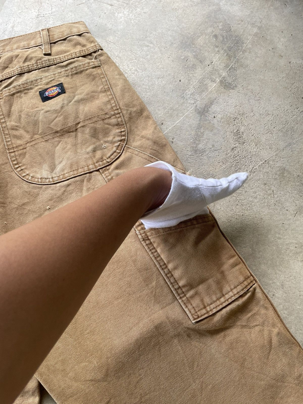 Dickies Vintage 90s Dickies Carpenter Distressed Canvas Straight Size US 33 - 19 Thumbnail