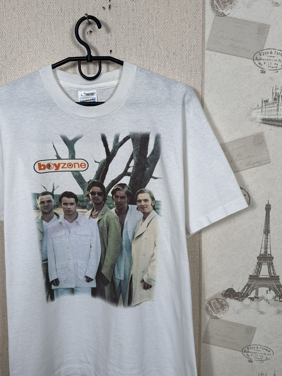 Other Vintage Boyzone T shirt 1997 Summer Tour Band White Hype L Size US L / EU 52-54 / 3 - 7 Thumbnail