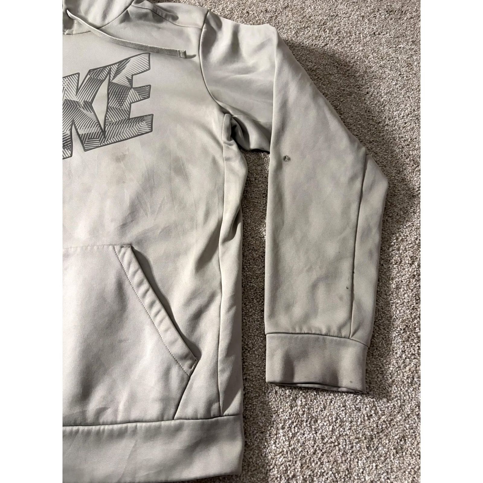 Nike Nike Therma-FIT Hoodie Mens Medium Gray Pullover Big Logo Sweatshirt Athletic Size US M / EU 48-50 / 2 - 4 Thumbnail