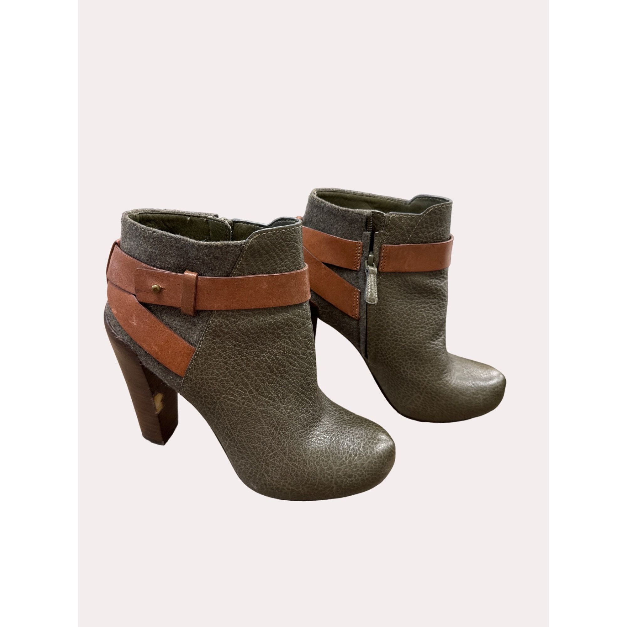 Cole Haan Cole Haan women’s green brown leather ankle boots size6B SKU Size US 6 / IT 36 - 4 Thumbnail