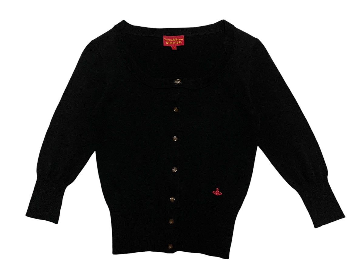 Vivienne Westwood Cropped Top Cardigan Knitted Short Sleeve Size XS / US 0-2 / IT 36-38 - 3 Thumbnail