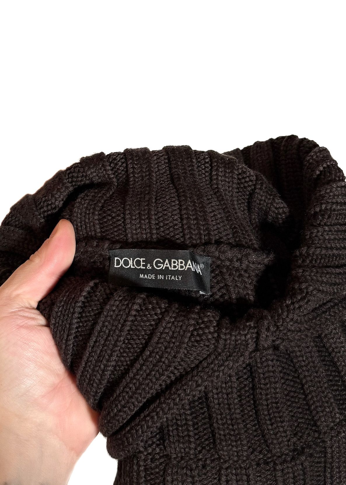 Dolce & Gabbana Dolce & Gabbana Brown Sleeveless Oversized Collar Knit Top Size XS / US 0-2 / IT 36-38 - 6 Thumbnail