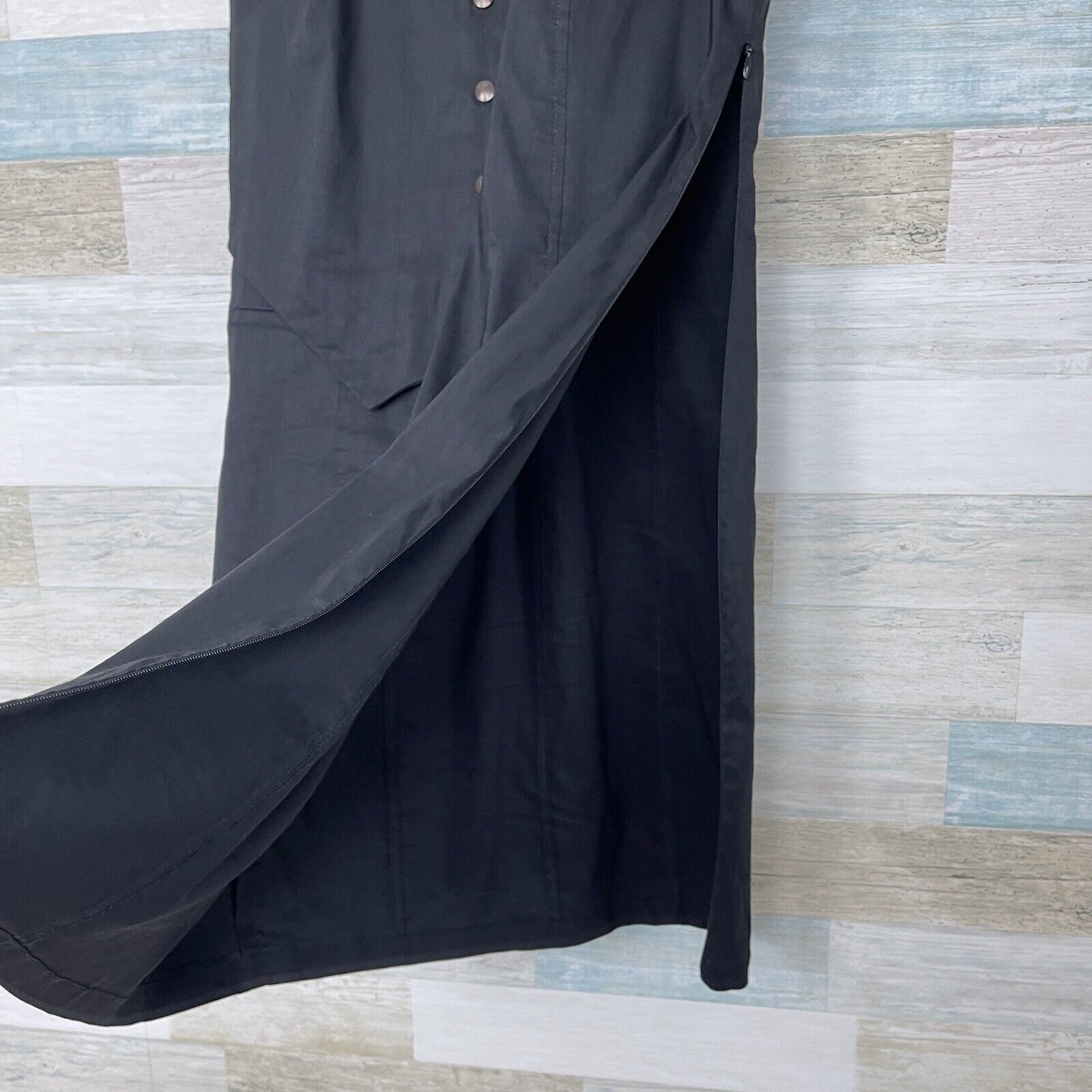 Sarah Pacini Sarah Pacini Linen Blend Asymmetric Dress Black Womens L Size L / US 10 / IT 46 - 3 Thumbnail