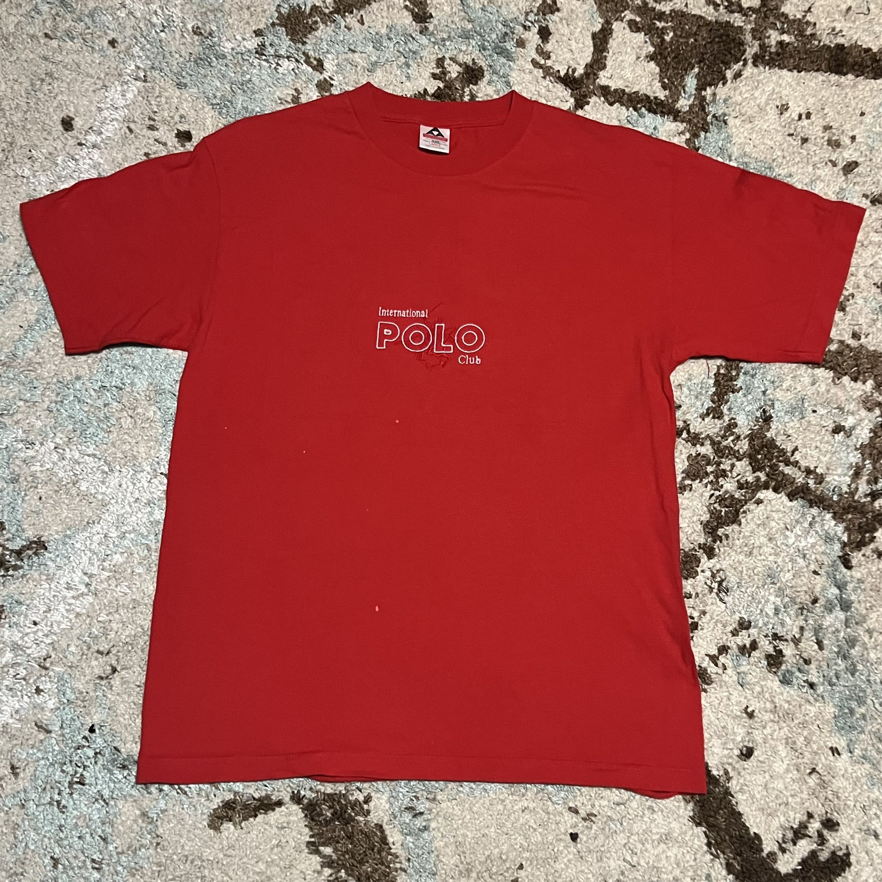 Polo Ralph Lauren × U.S. Polo Assn. × Vintage Vintage International Polo Club Shirt Size Large Red Size US L / EU 52-54 / 3 - 2 Thumbnail