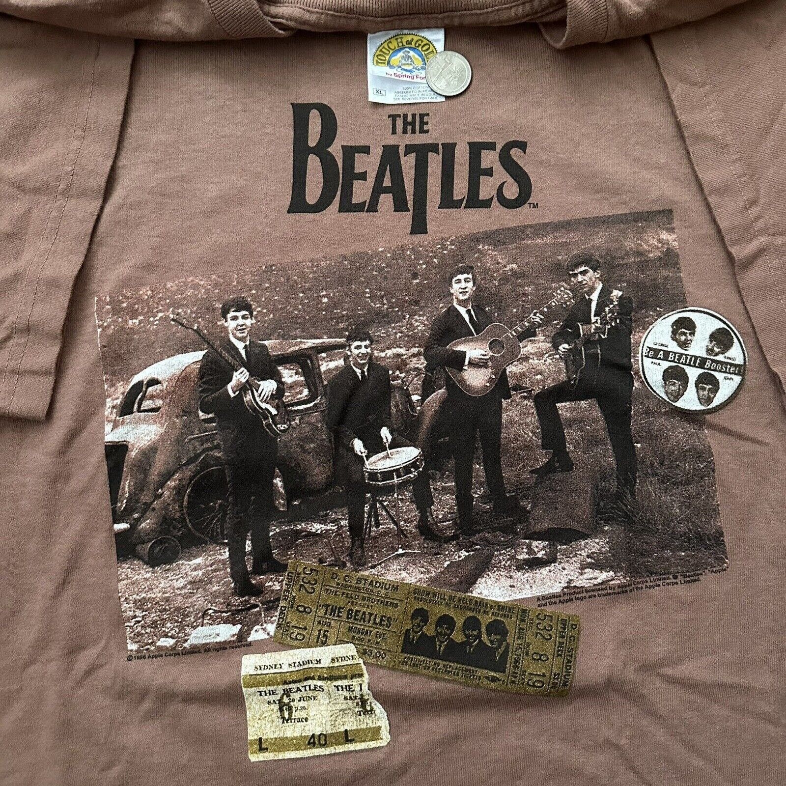 Vintage 1996 The Beatles Band Tee T-Shirt XL Men Apple Rock