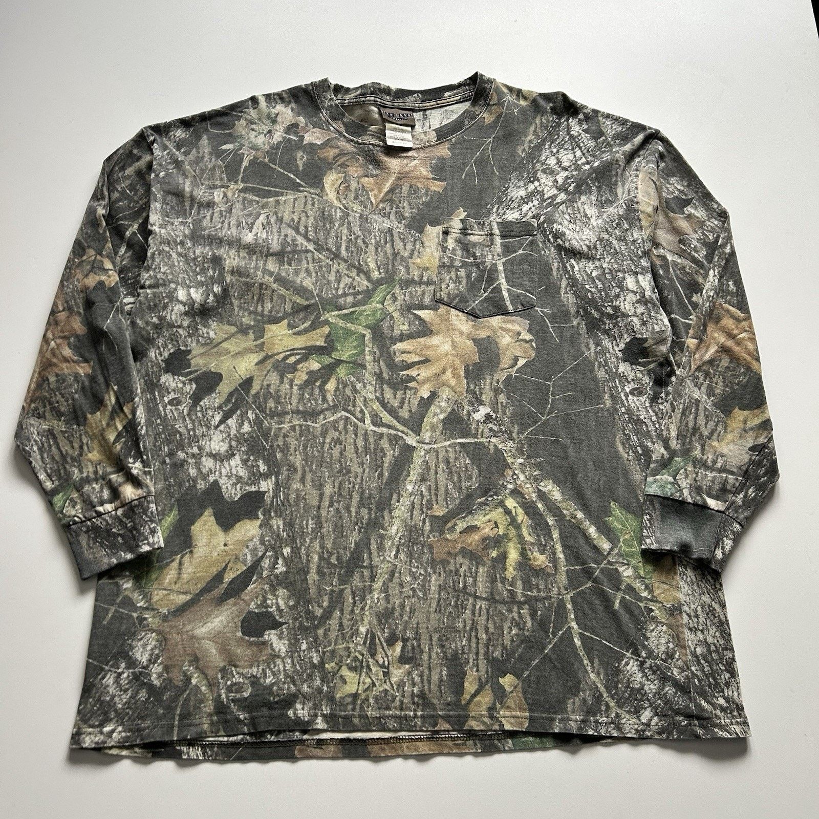Jerzees Vintage Jerzees Camo Pocket T Shirt 3XL Long Sleeve Realtree Size US XXL / EU 58 / 5 - 1 Thumbnail
