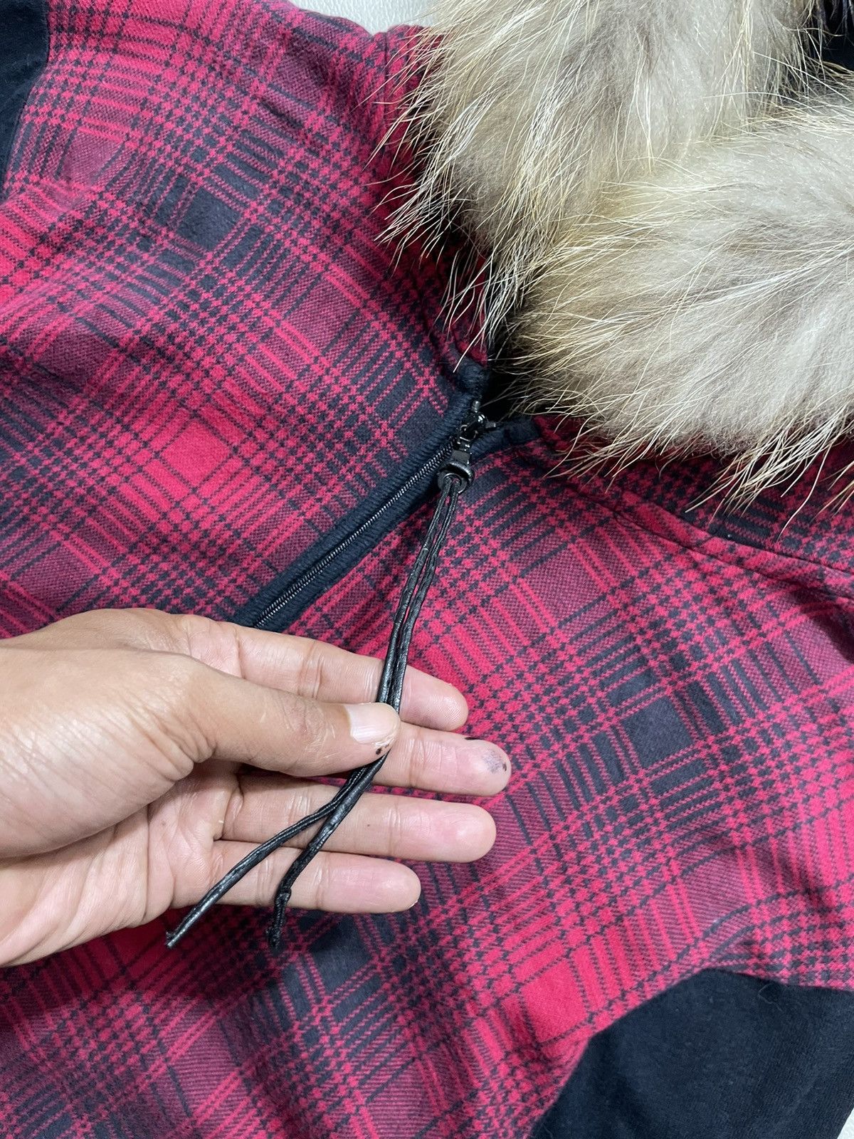 If Six Was Nine Japanese Zip Plaid fur hoodie western style Size US L / EU 52-54 / 3 - 4 Thumbnail