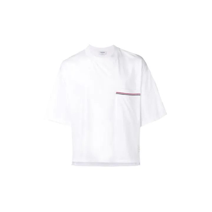 Thom Browne Pocket Short Sleeve T-shirt White -2507 - benaras.co