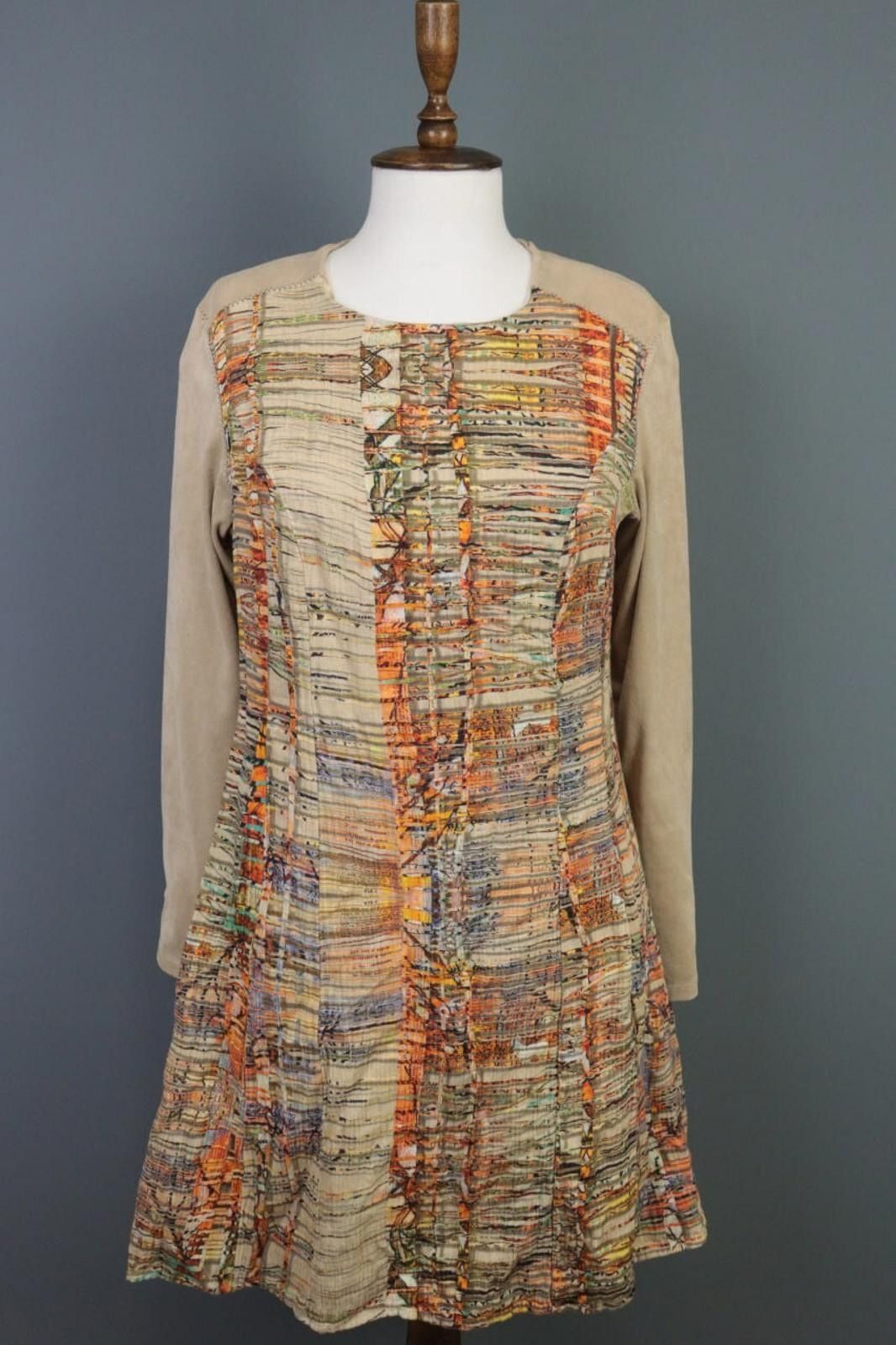 Designer Aventures des Toiles Multicolor Printed A-Line Dress 46 Size M / US 6-8 / IT 42-44 - 1 Thumbnail