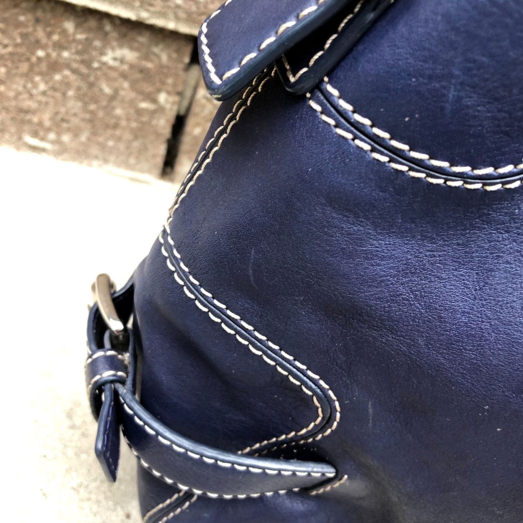 Michael Kors VINTAGE Michael Kors Shoulder Bag Women's Leather Blue Purse Medium 14x11x5 Designer Size ONE SIZE - 5 Thumbnail