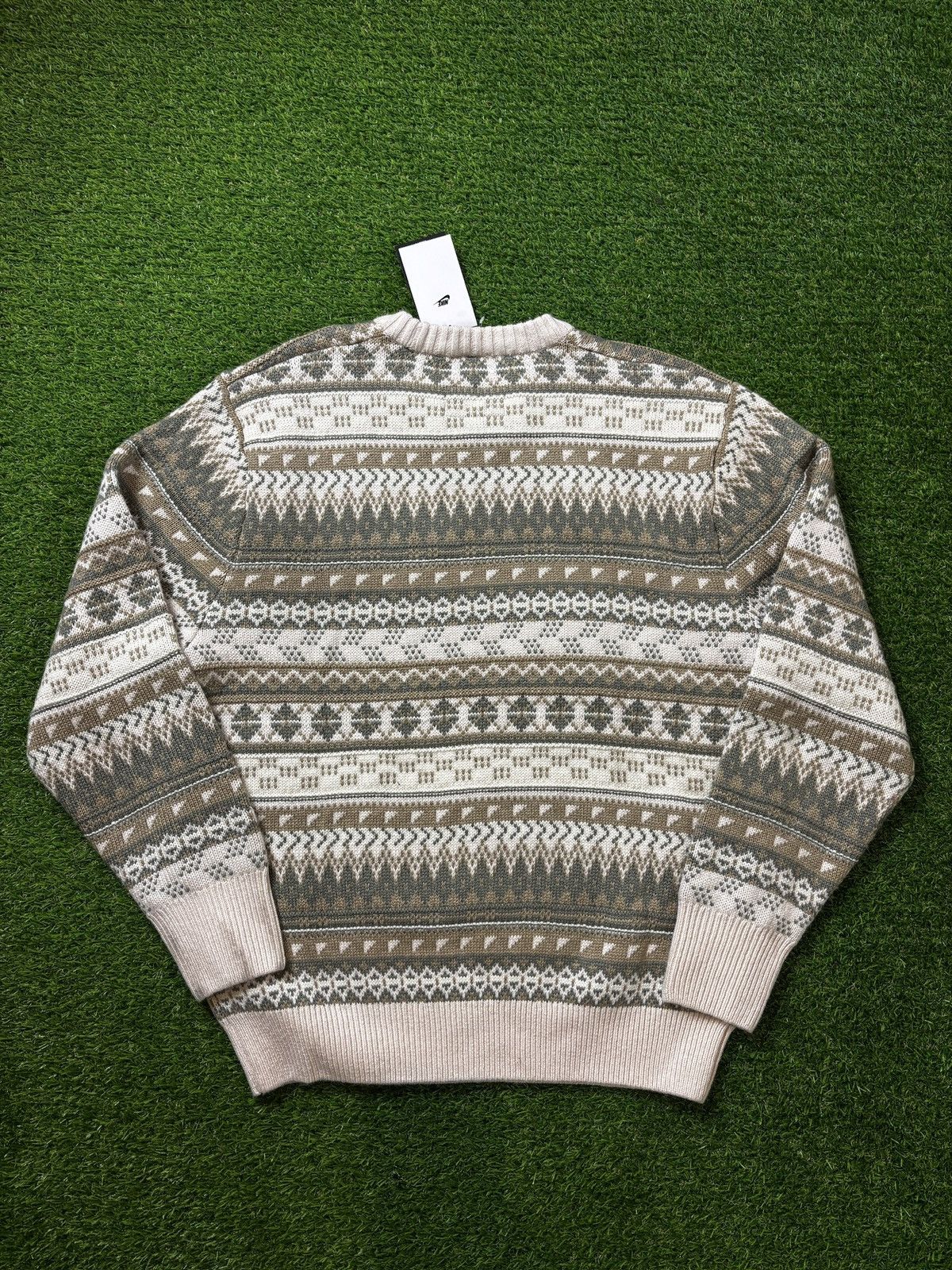 Nike Sz M Nike Life Men’s Fair Isle Swoosh Wool Sweater Size US M / EU 48-50 / 2 - 4 Thumbnail