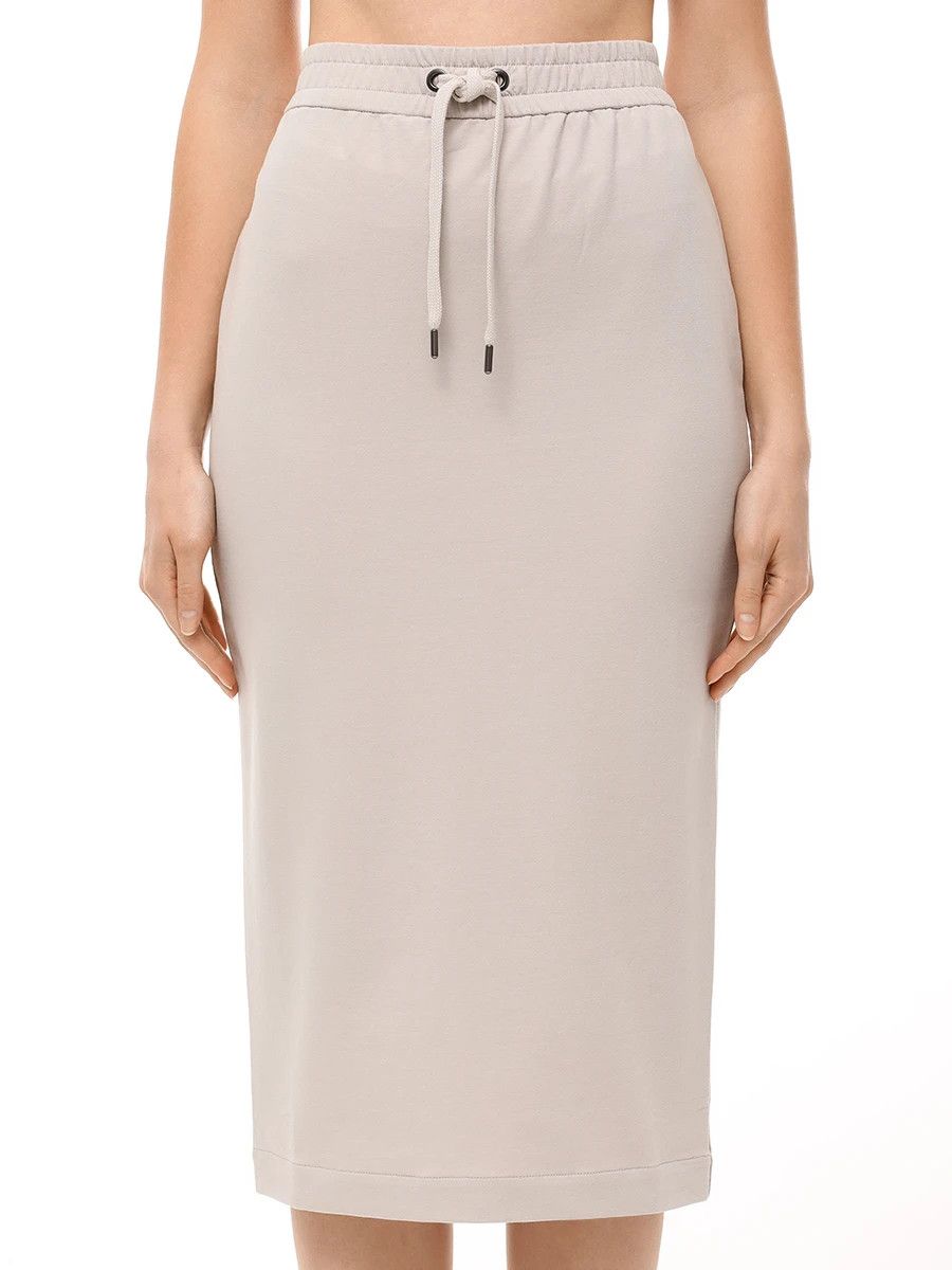 Brunello Cucinelli o1y0725 Midi Skirt in Sand Size 26" / US 2 / IT 38 - 4 Thumbnail