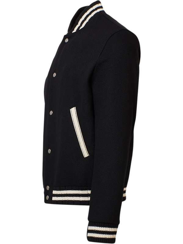Saint Laurent Paris o1s1wg110925 625918 Teddy Jacket in Wool in Black Size US S / EU 44-46 / 1 - 3 Thumbnail