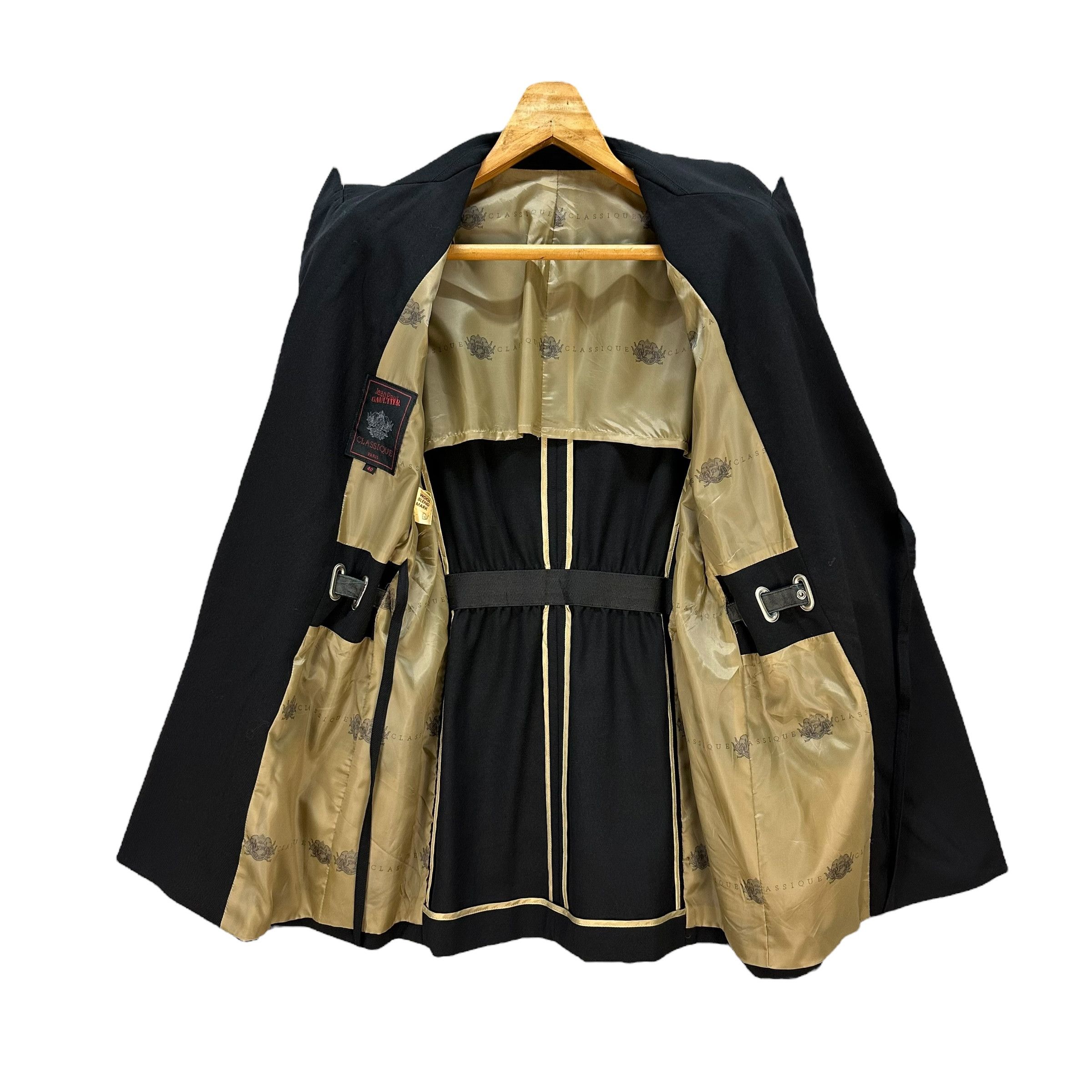 Jean Paul Gaultier 90's JPG CLASSIQUE Wool Blend Belted Coat Jacket #A72-1750 Size S / US 4 / IT 40 - 8 Thumbnail
