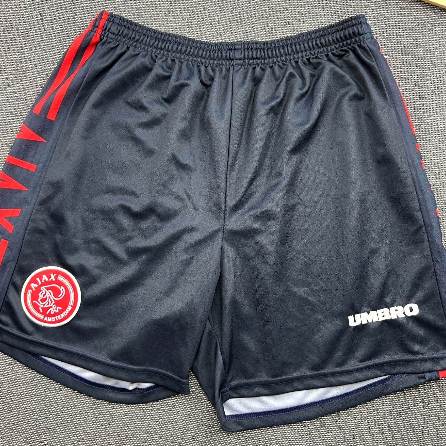 Umbro Umbro Ajax Amsterdam 1997 1998 Away Mens Shorts Size 36 Football Adult Soccer Multicolor Polyester Blended Quick Dry Drawstring Water Resistant Size US 36 / EU 52 - 3 Thumbnail