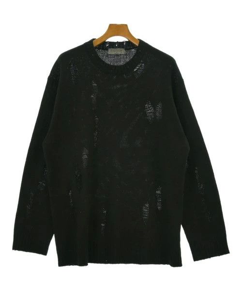 Yohji Yamamoto Yohji Yamamoto Pour Homme CRASHED ROUND NECK PULLOVER Size US L / EU 52-54 / 3 - 1 Thumbnail