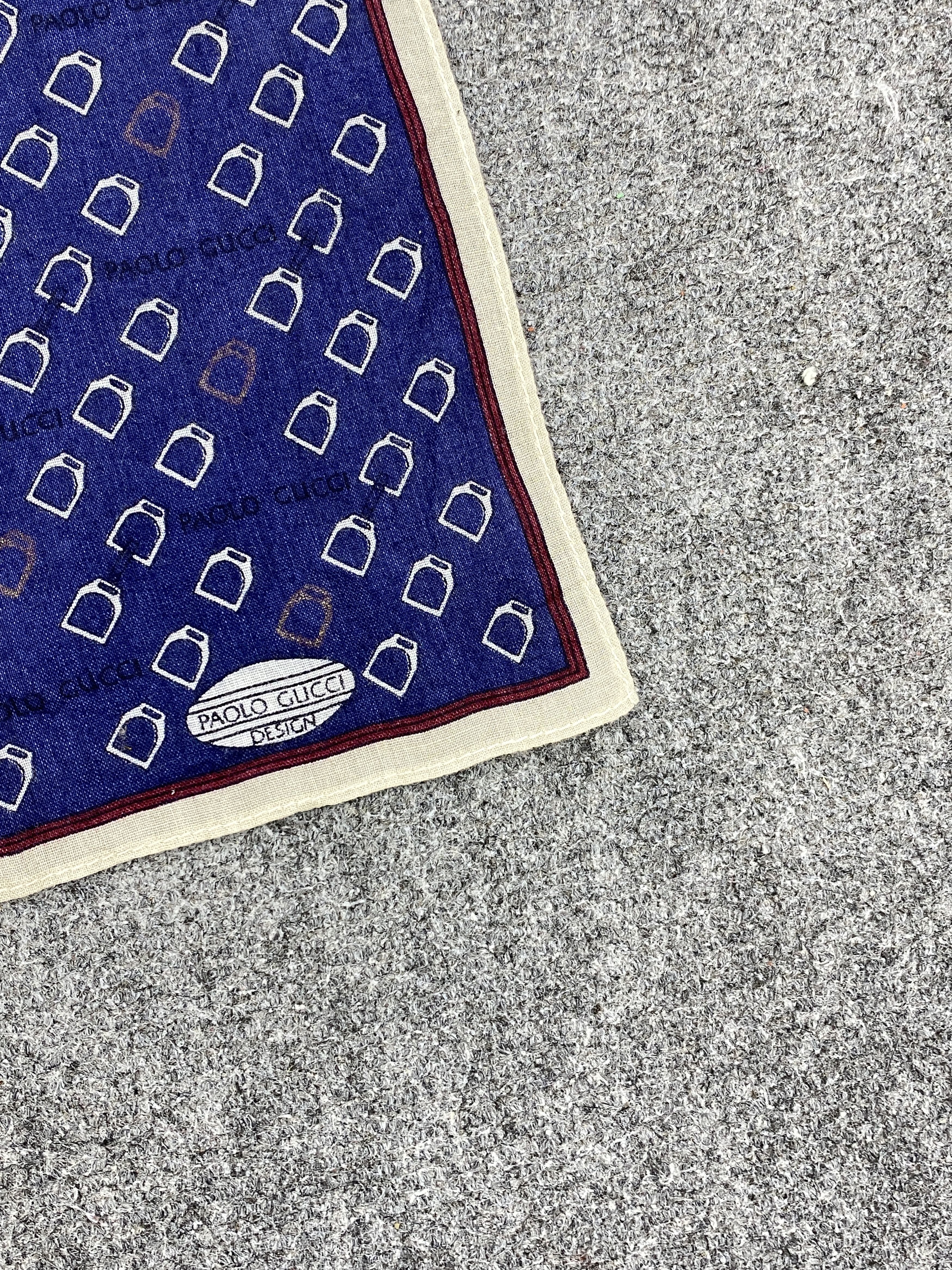 Paolo Gucci Vintage Paolo Gucci Handkerchief / Neckerchief HKC0990 Size ONE SIZE - 5 Thumbnail