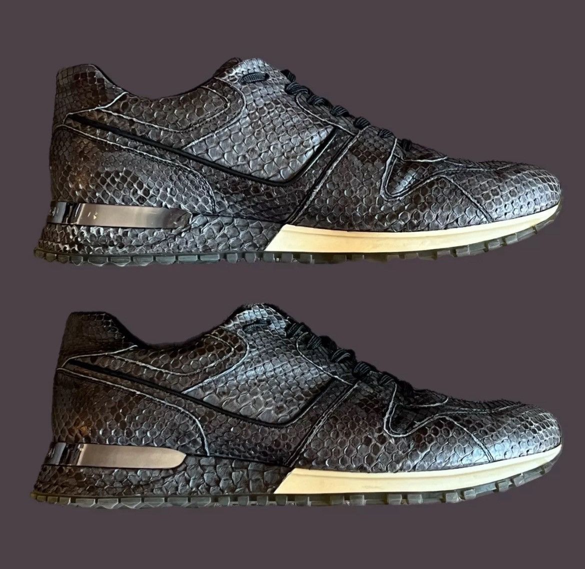 Louis Vuitton LOUIS VUITTON⚡️Size 10UK/11US "Run Away" Python sneakers Size US 11 / EU 44 - 2 Thumbnail