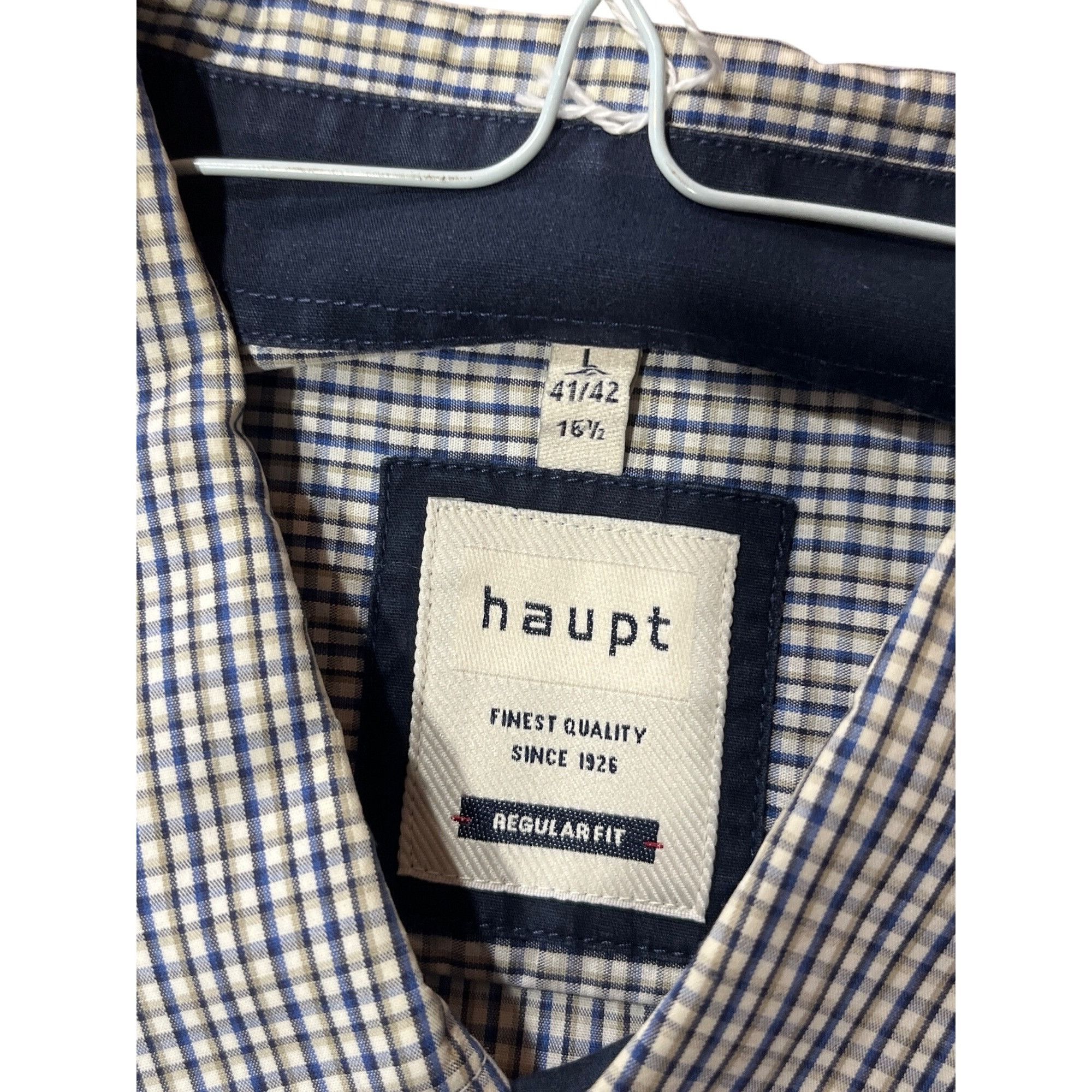 Haupt Haupt Mens Regular Fit Checkered Button-Up Shirt Size Large Size US L / EU 52-54 / 3 - 3 Thumbnail