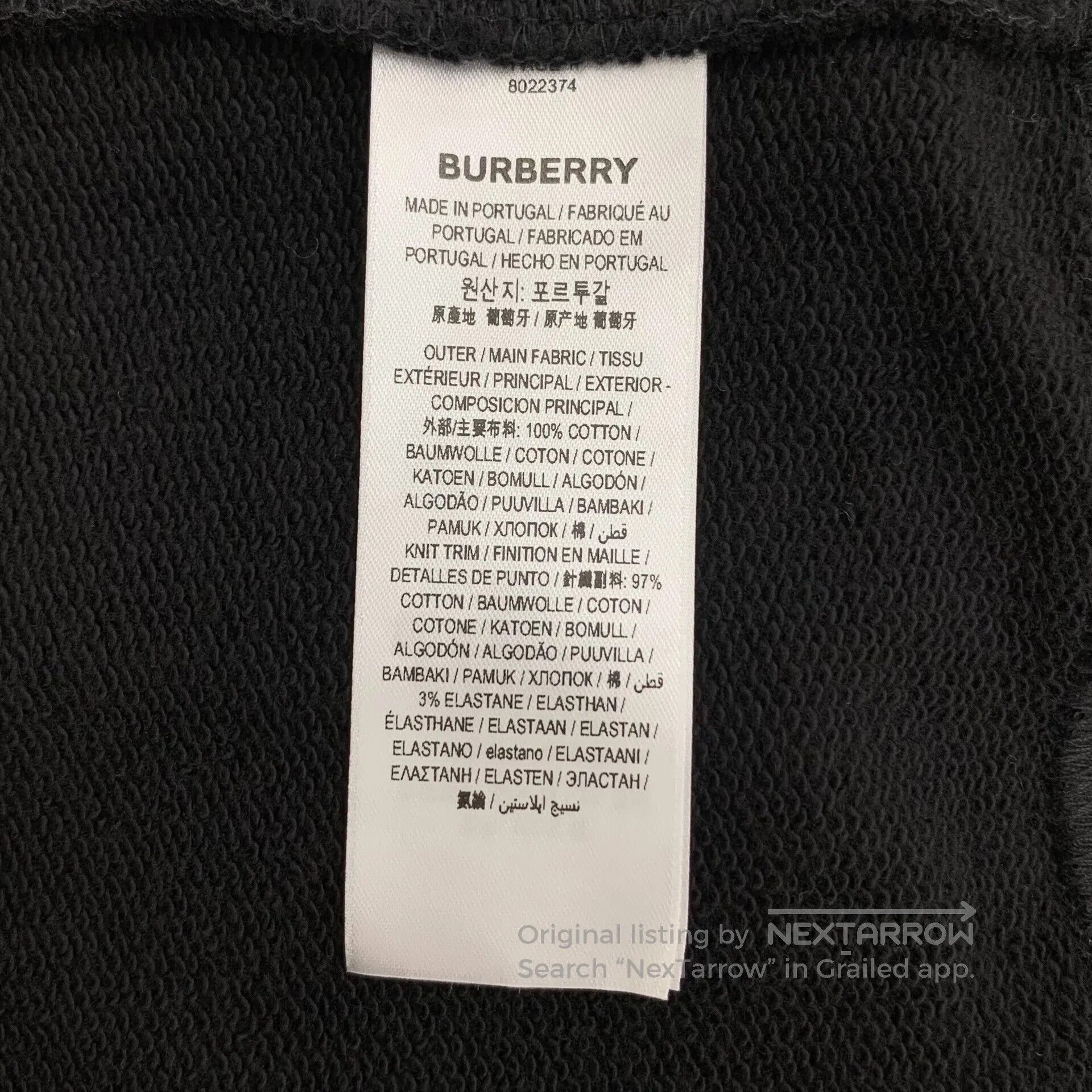 Burberry Burberry Black Fawn Print Cotton Hooded Drawstring Long Sl Size US XS / EU 42 / 0 - 8 Thumbnail