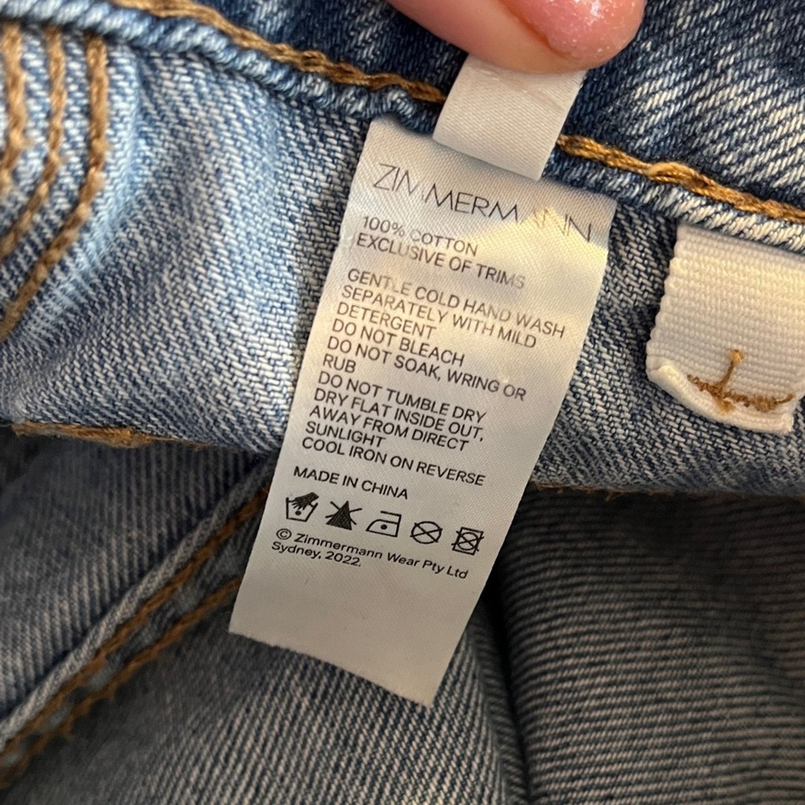 Zimmermann ZIMMERMAN patch pocket light wash crop flare Jeans size 24 Size 24" / US 00 / IT 34 - 9 Thumbnail