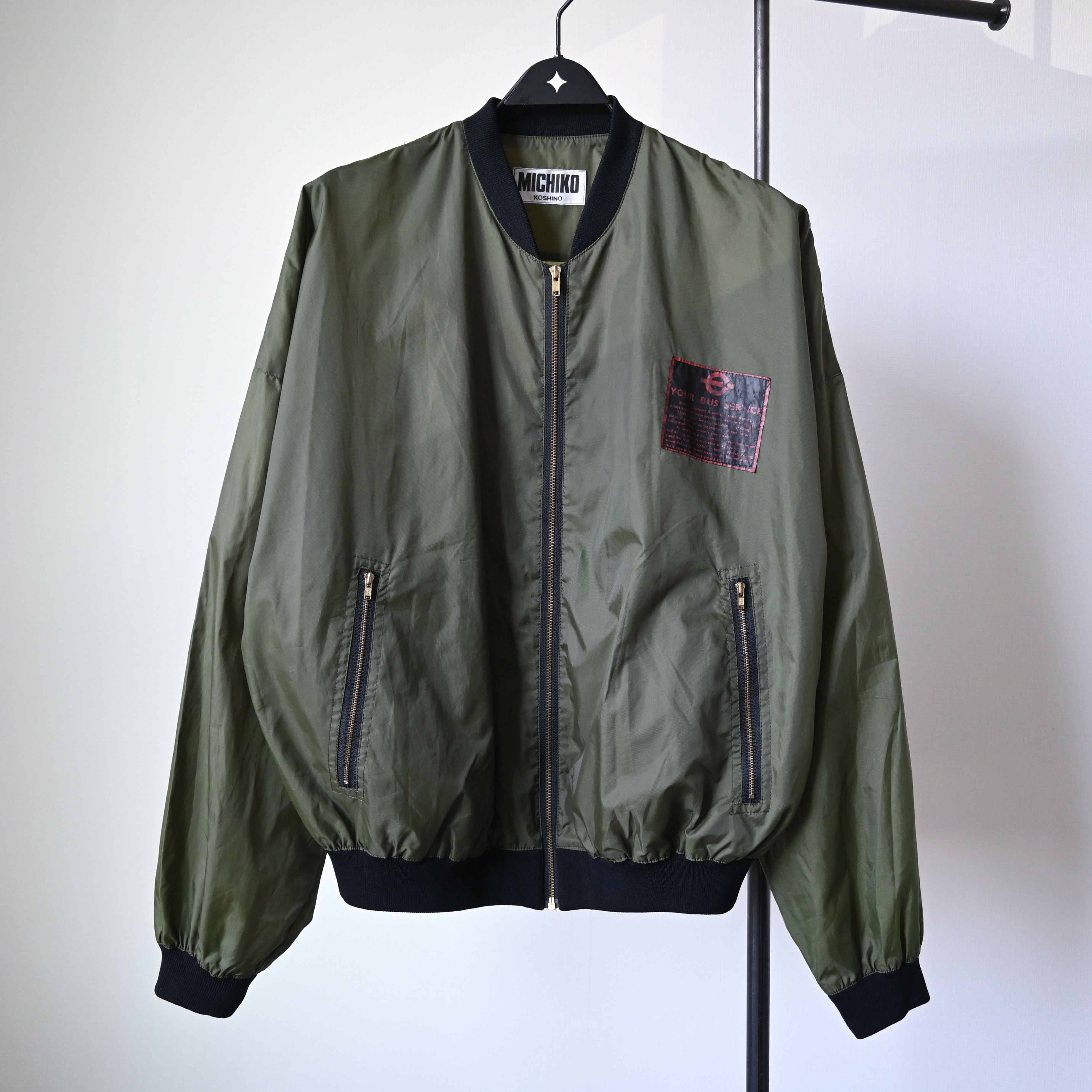 Michiko Koshino London VTG, MICHIKO LONDON Bus Service bomber jacket, olive green Size US L / EU 52-54 / 3 - 2 Thumbnail