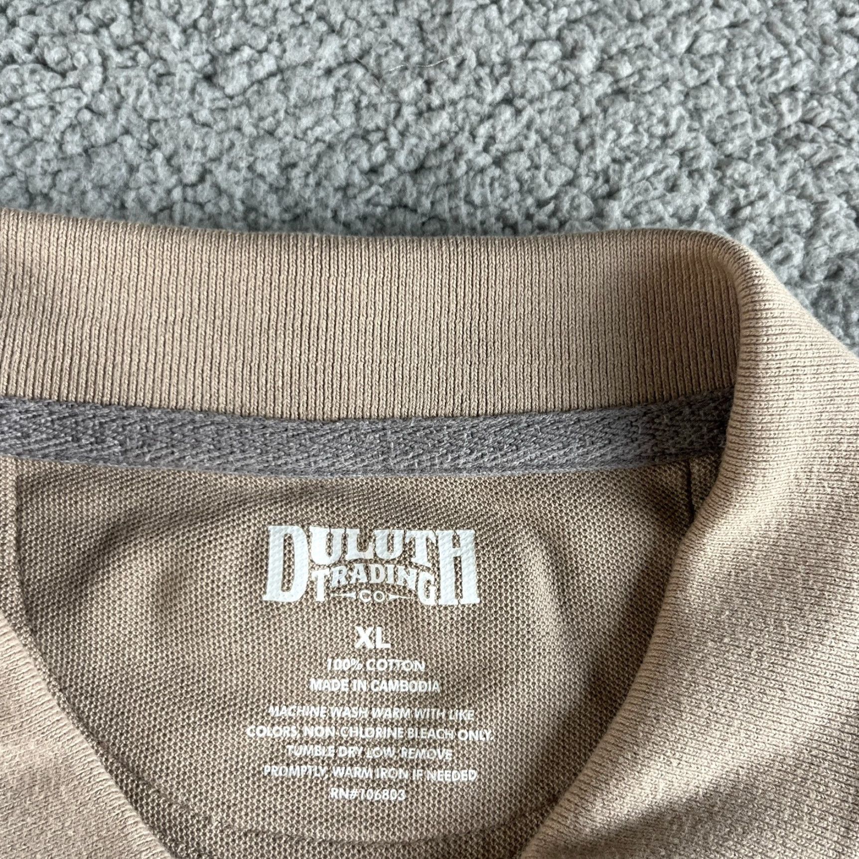 Vintage Duluth Polo Shirt Mens XL Beige Long Sleeve Cotton Knit All Seasons Breathable Heavyweight Casual Outdoor Golf Travel Workwear Size US XL / EU 56 / 4 - 3 Thumbnail