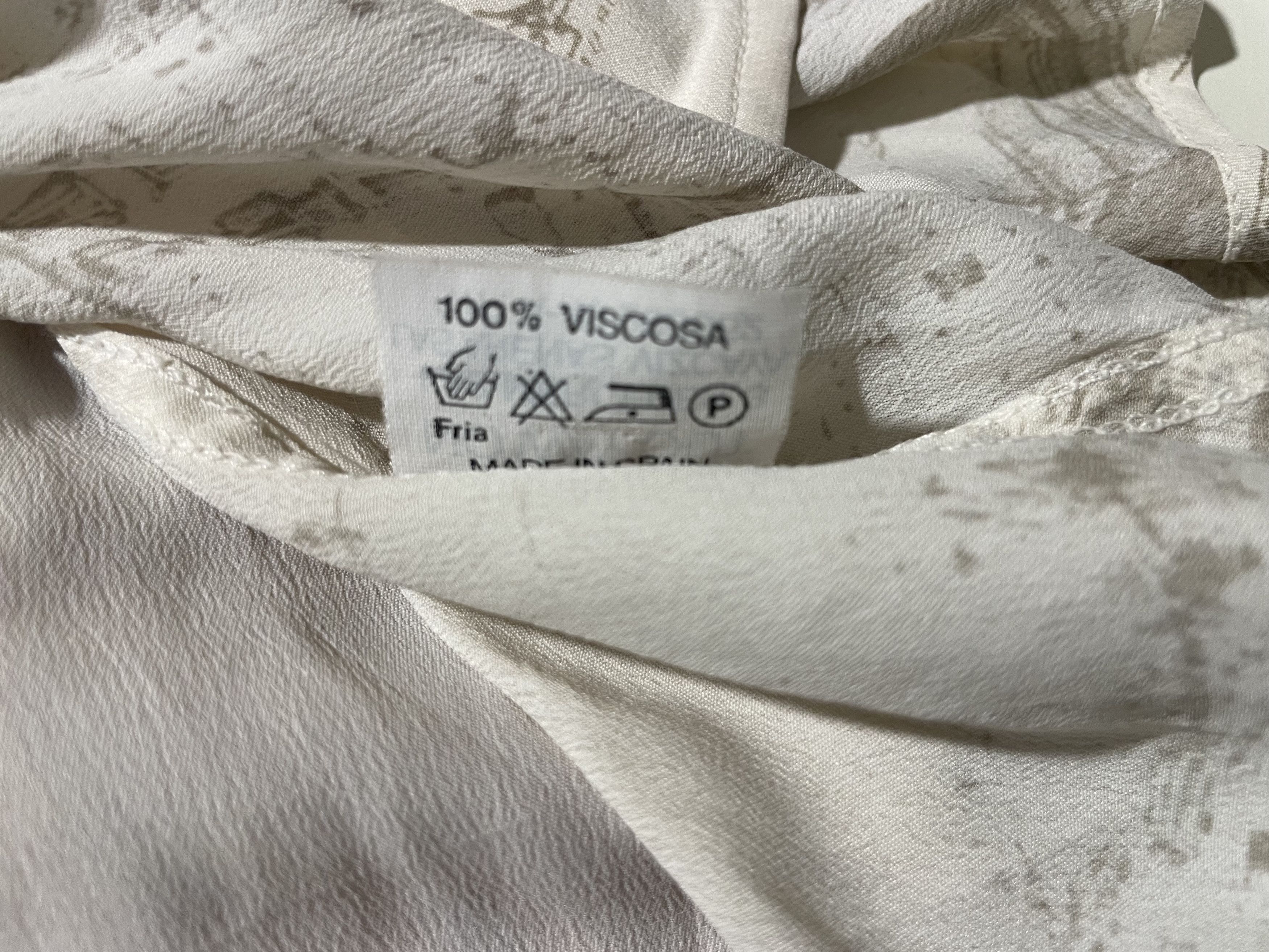 Garage camisa de viscosa con fino estampado beige Size M / US 6-8 / IT 42-44 - 10 Thumbnail