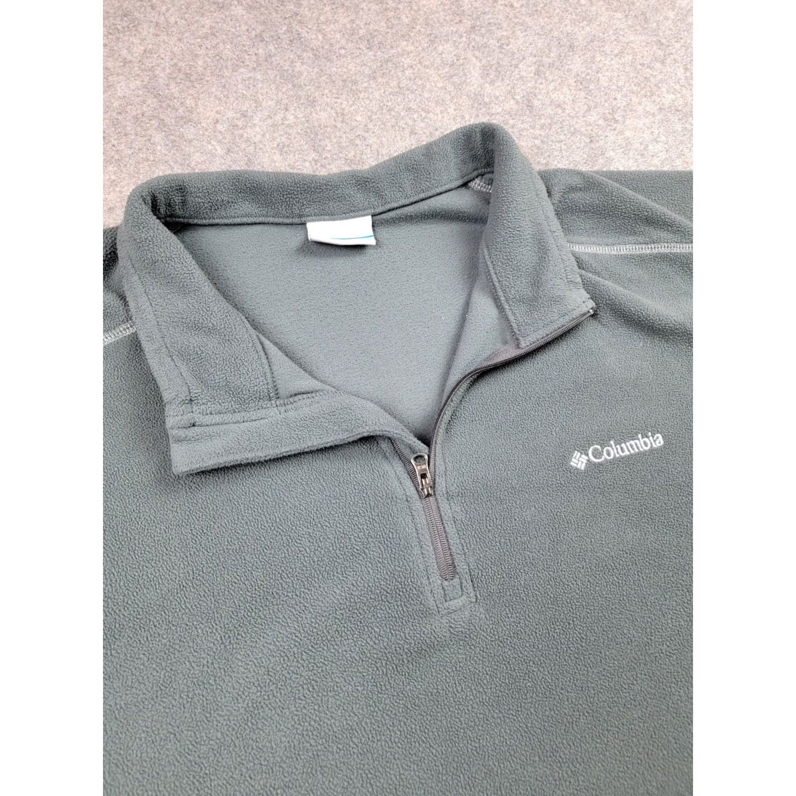 Logo 7 Columbia Fleece 1/4 Zip Pullover Mens 2XL Gray Outdoor Embroidered Logo Sweatshirt Shirt Size US XXL / EU 58 / 5 - 4 Thumbnail