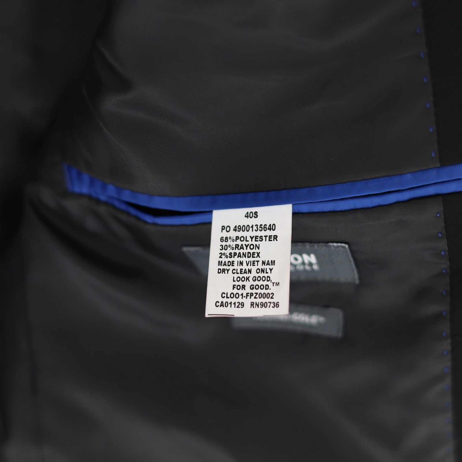 Kenneth Cole Kenneth Cole Reaction Men's Black Slim Fit Blazer Size 40S Size 40S - 5 Thumbnail